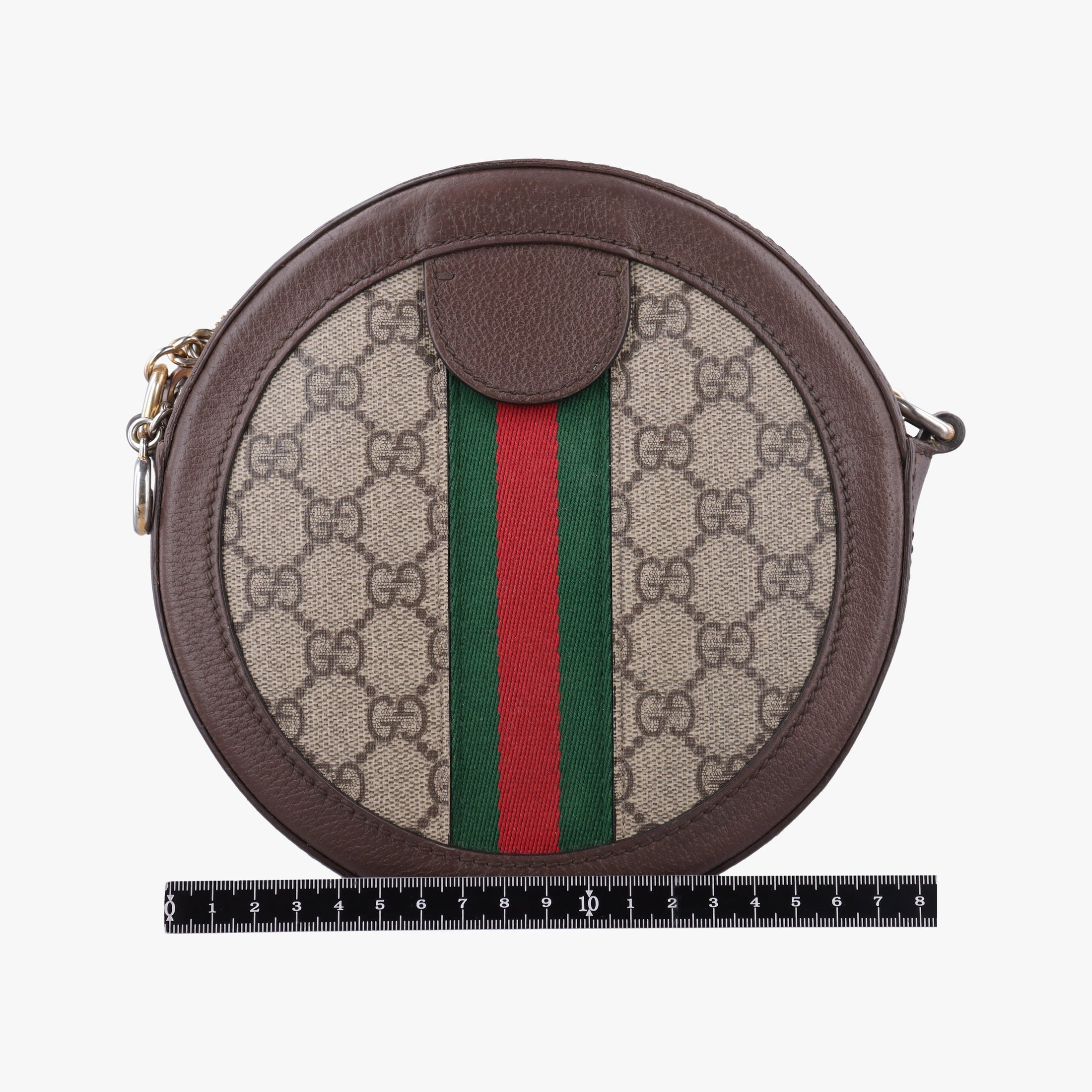 Pre-owned Gucci Ophidia Brown×beige PVC coated canvas×Leather 550618 shoulderbag | stylenewstar