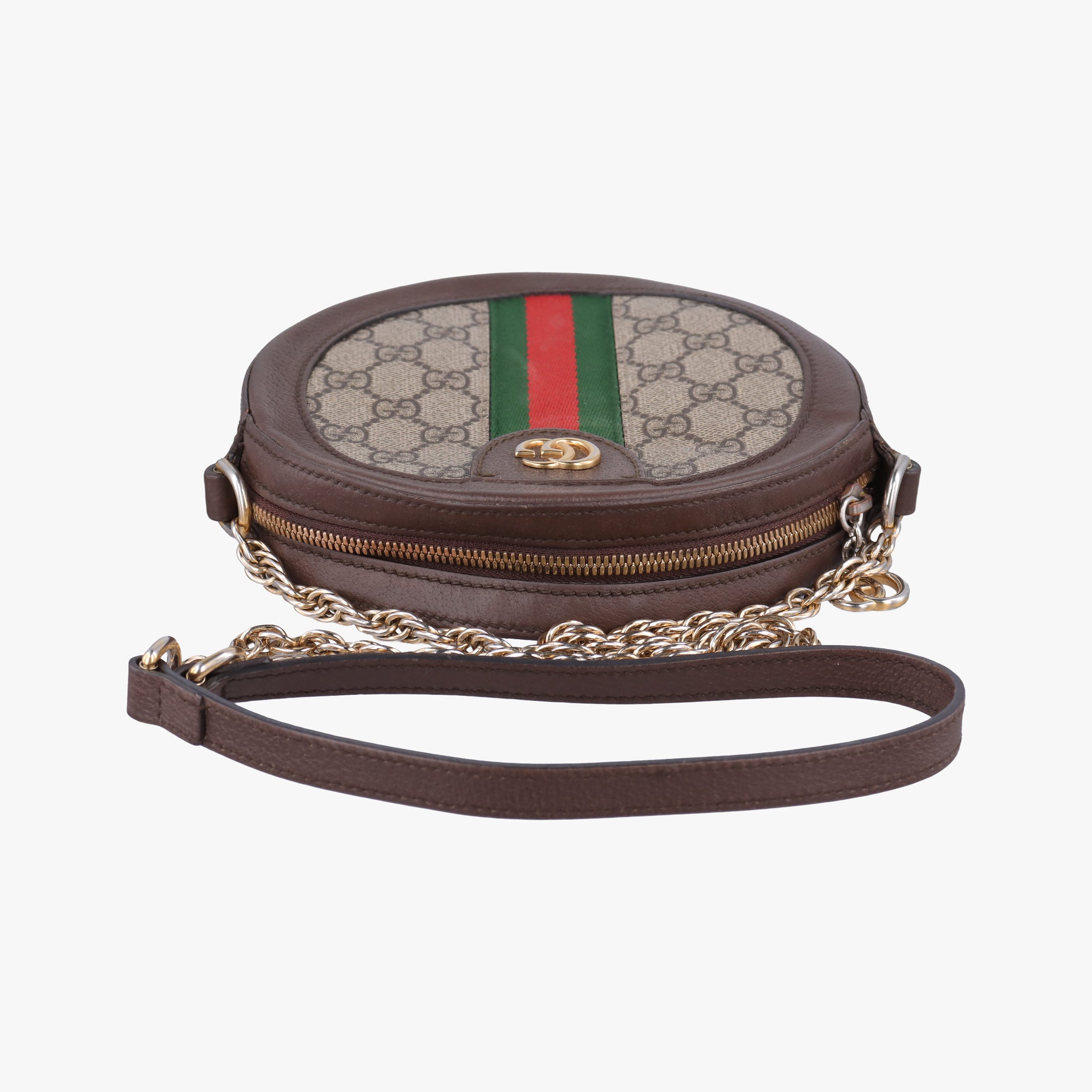 Pre-owned Gucci Ophidia Brown×beige PVC coated canvas×Leather 550618 shoulderbag | stylenewstar