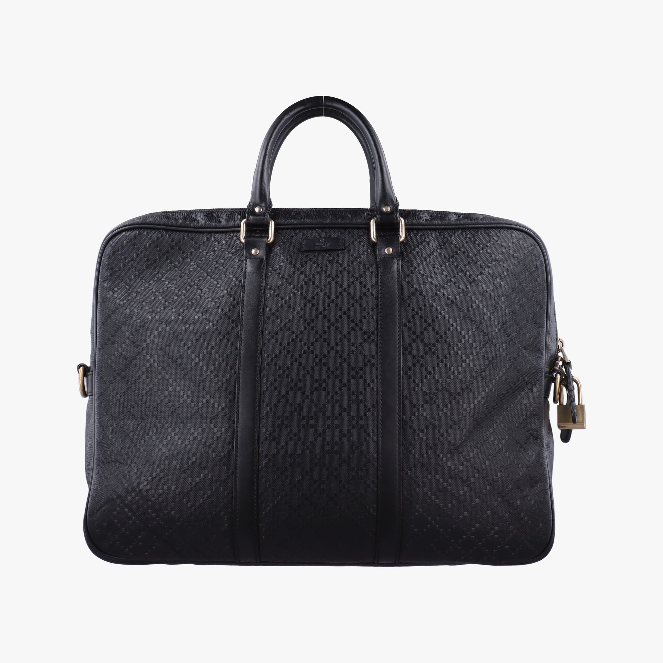 Pre-owned Gucci Diamante Black Leather 208463 handbag | stylenewstar