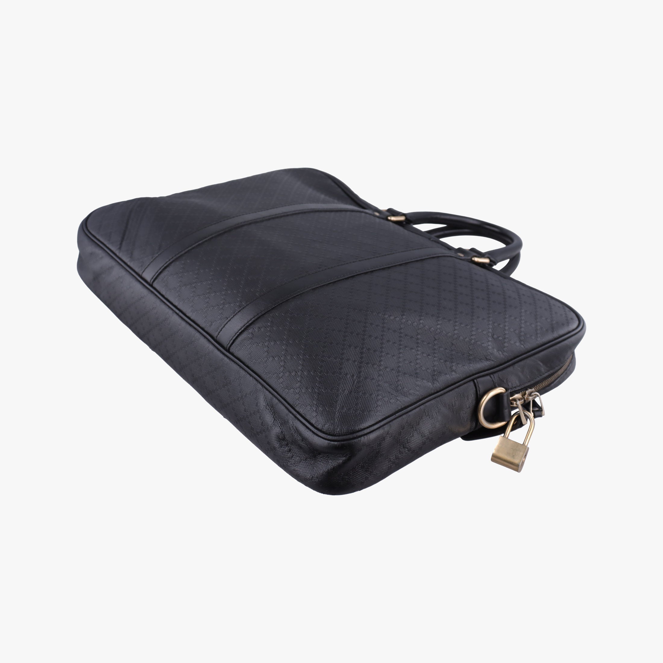 Pre-owned Gucci Diamante Black Leather 208463 handbag | stylenewstar