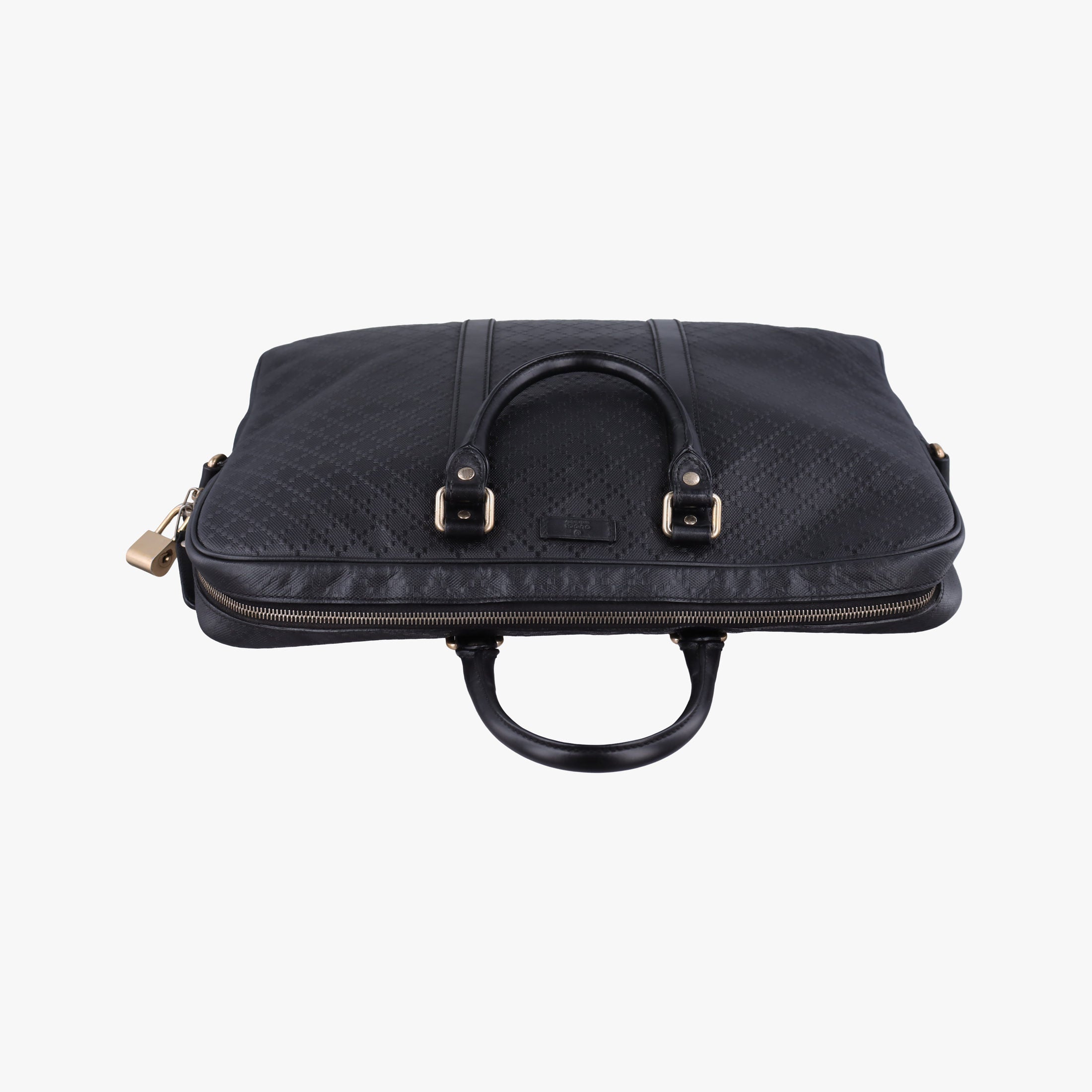 Pre-owned Gucci Diamante Black Leather 208463 handbag | stylenewstar