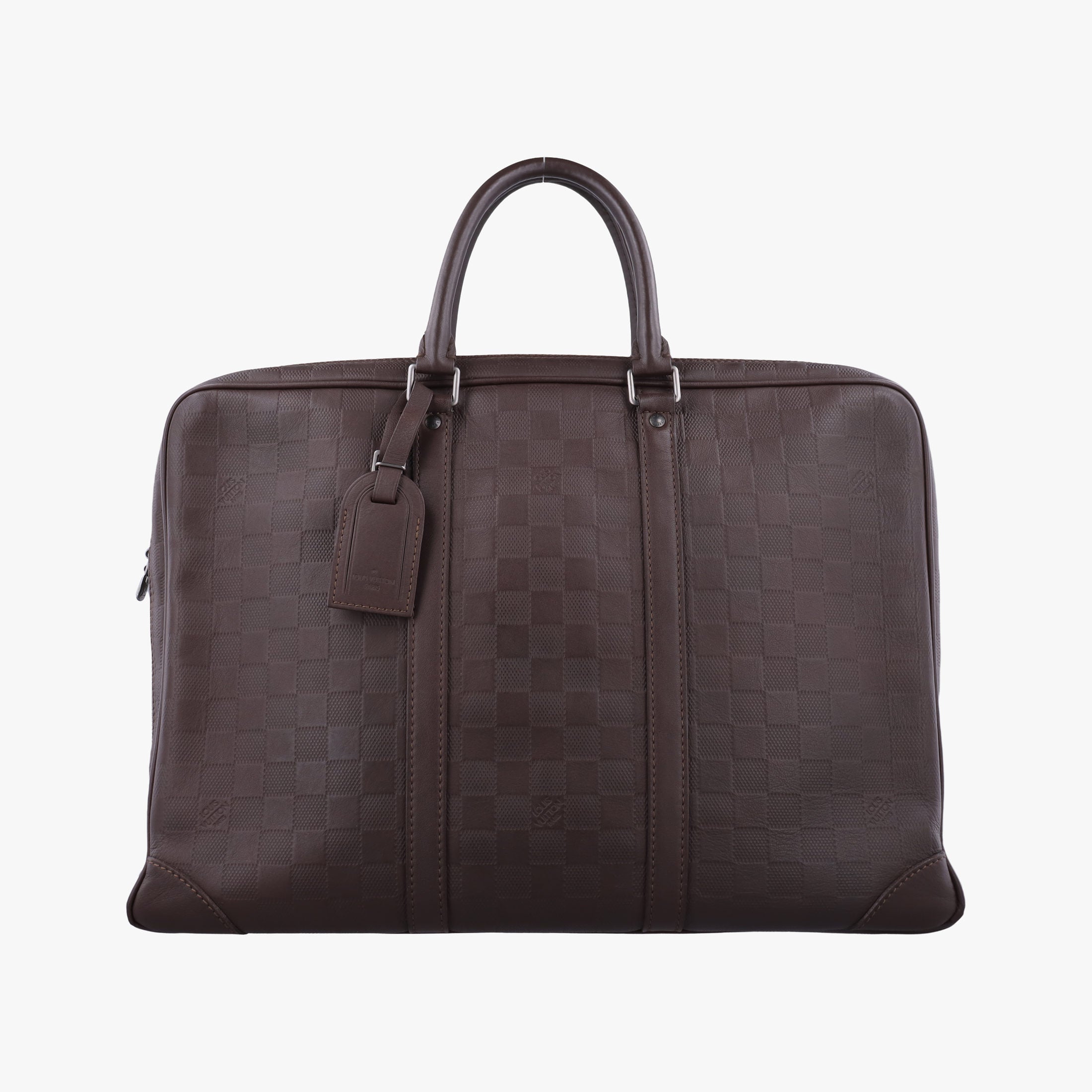 Pre-owned Louis Vuitton Porte-Document Voyage Acajou Damier Infini M30635 handbag | stylenewstar