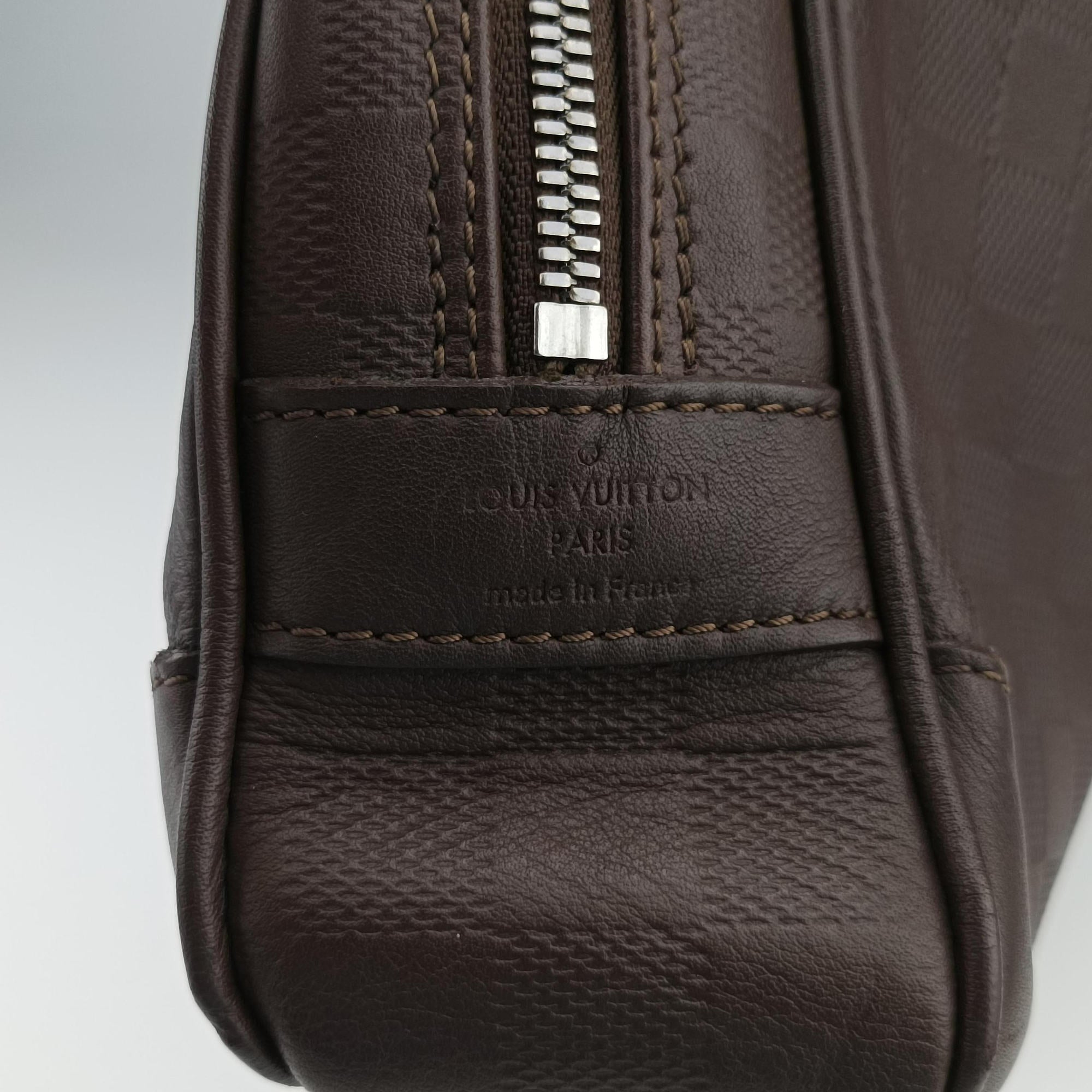 Pre-owned Louis Vuitton Porte-Document Voyage Acajou Damier Infini M30635 handbag | stylenewstar