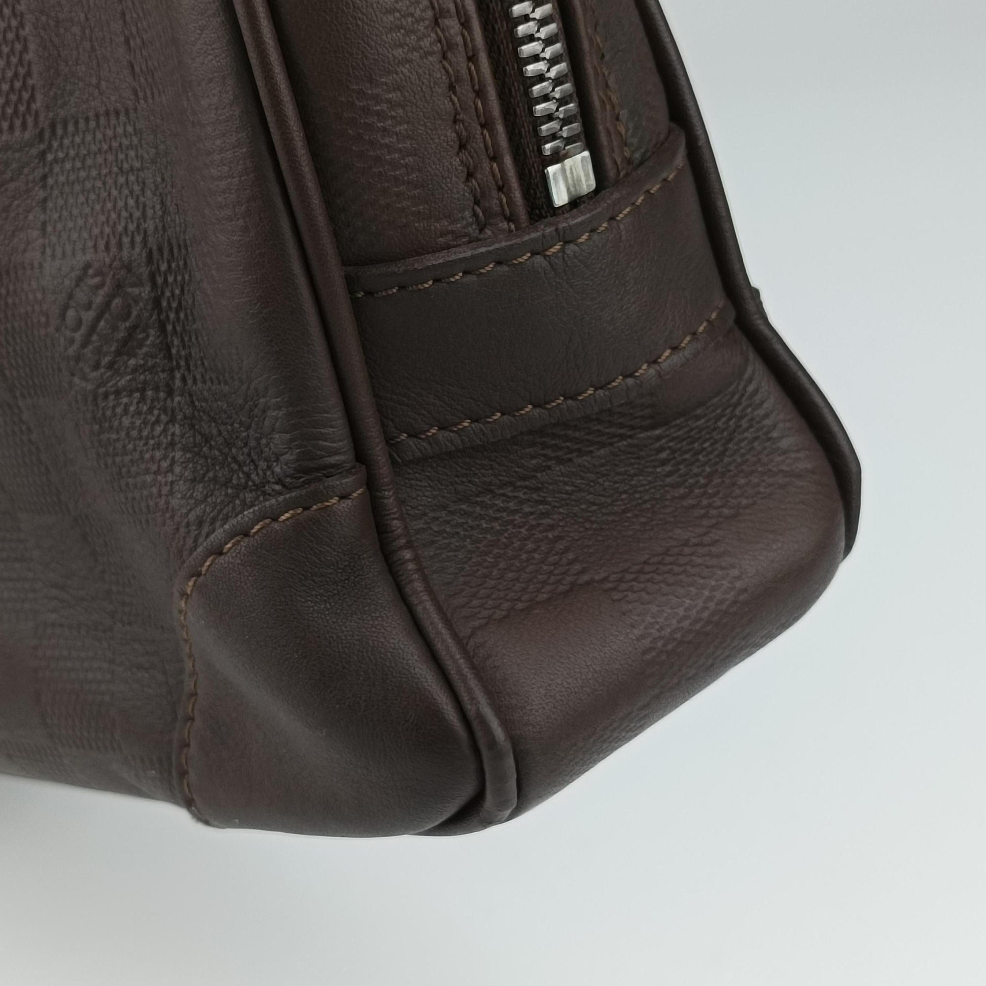 Pre-owned Louis Vuitton Porte-Document Voyage Acajou Damier Infini M30635 handbag | stylenewstar