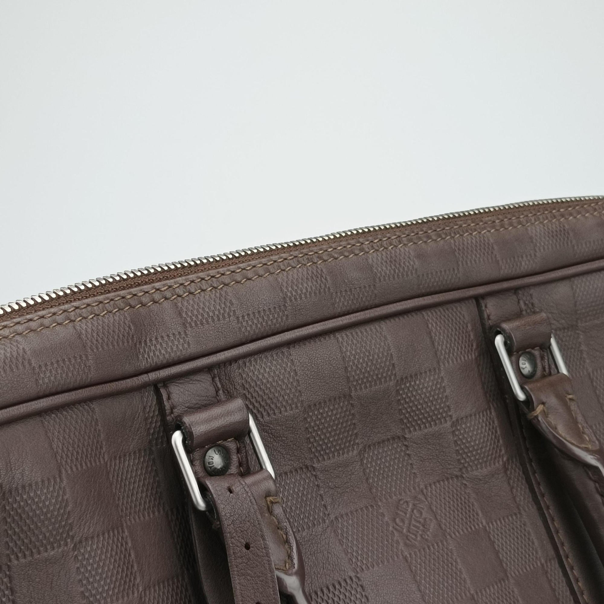 Pre-owned Louis Vuitton Porte-Document Voyage Acajou Damier Infini M30635 handbag | stylenewstar