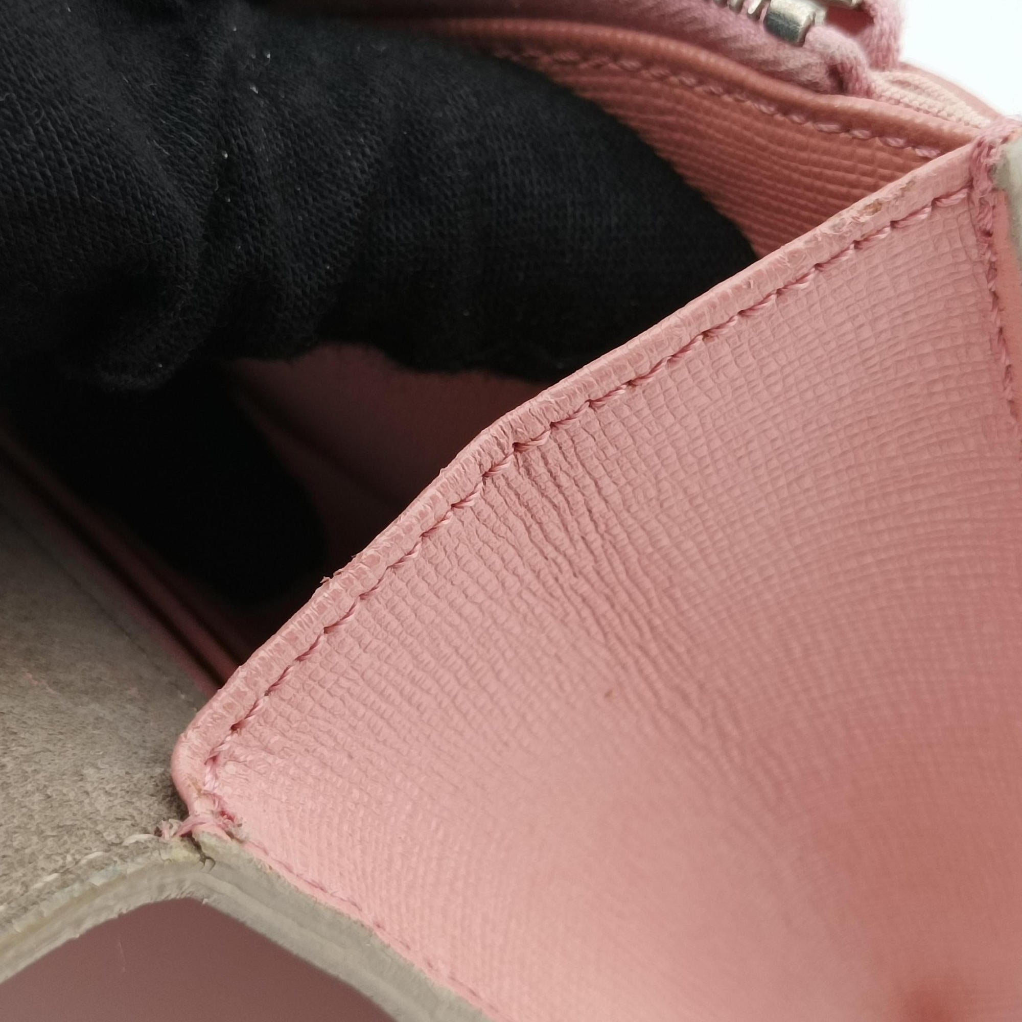 Pre-owned Fendi Monster Eyes Tube Pink×Red×Gray Leather 8M0346 shoulderbag | stylenewstar