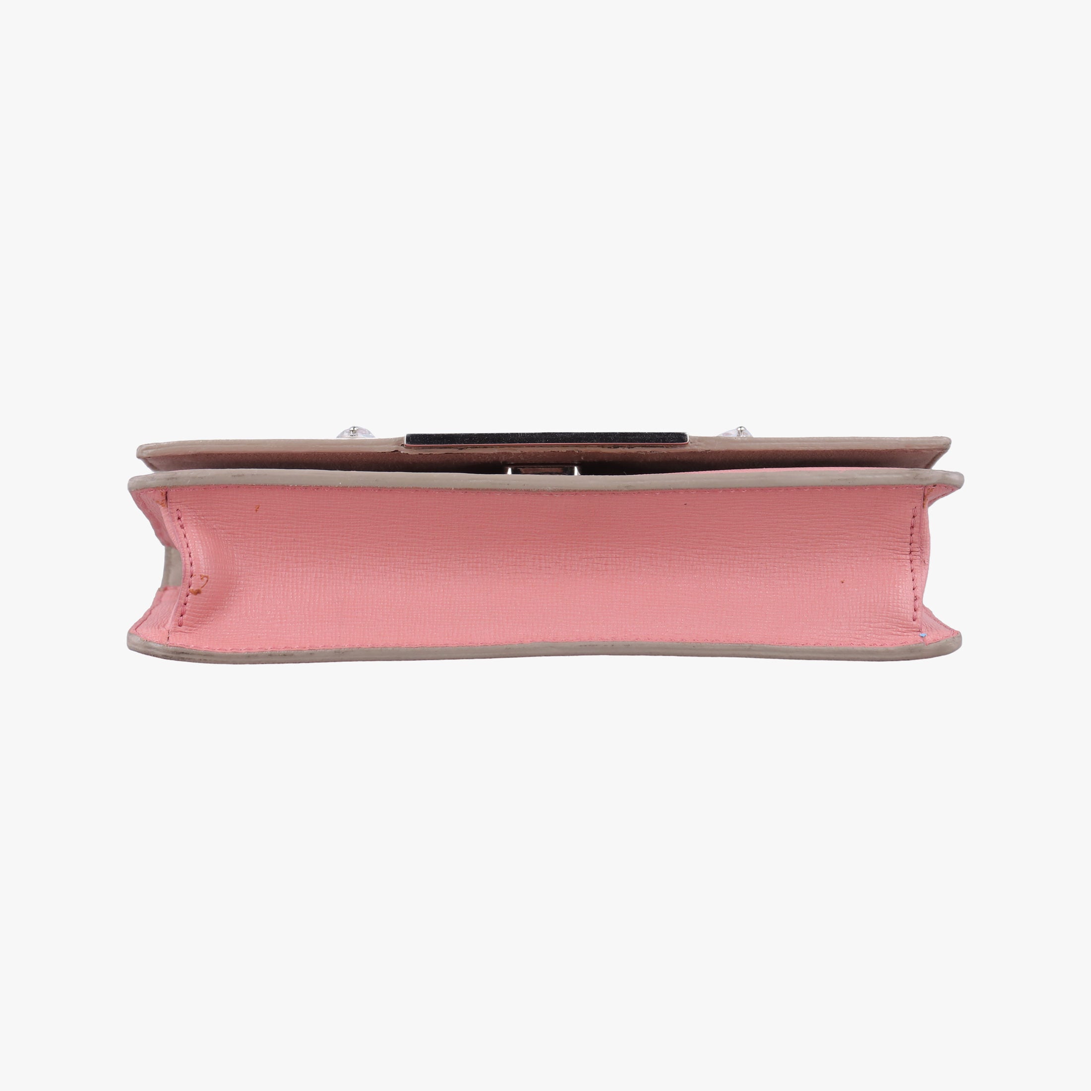 Pre-owned Fendi Monster Eyes Tube Pink×Red×Gray Leather 8M0346 shoulderbag | stylenewstar