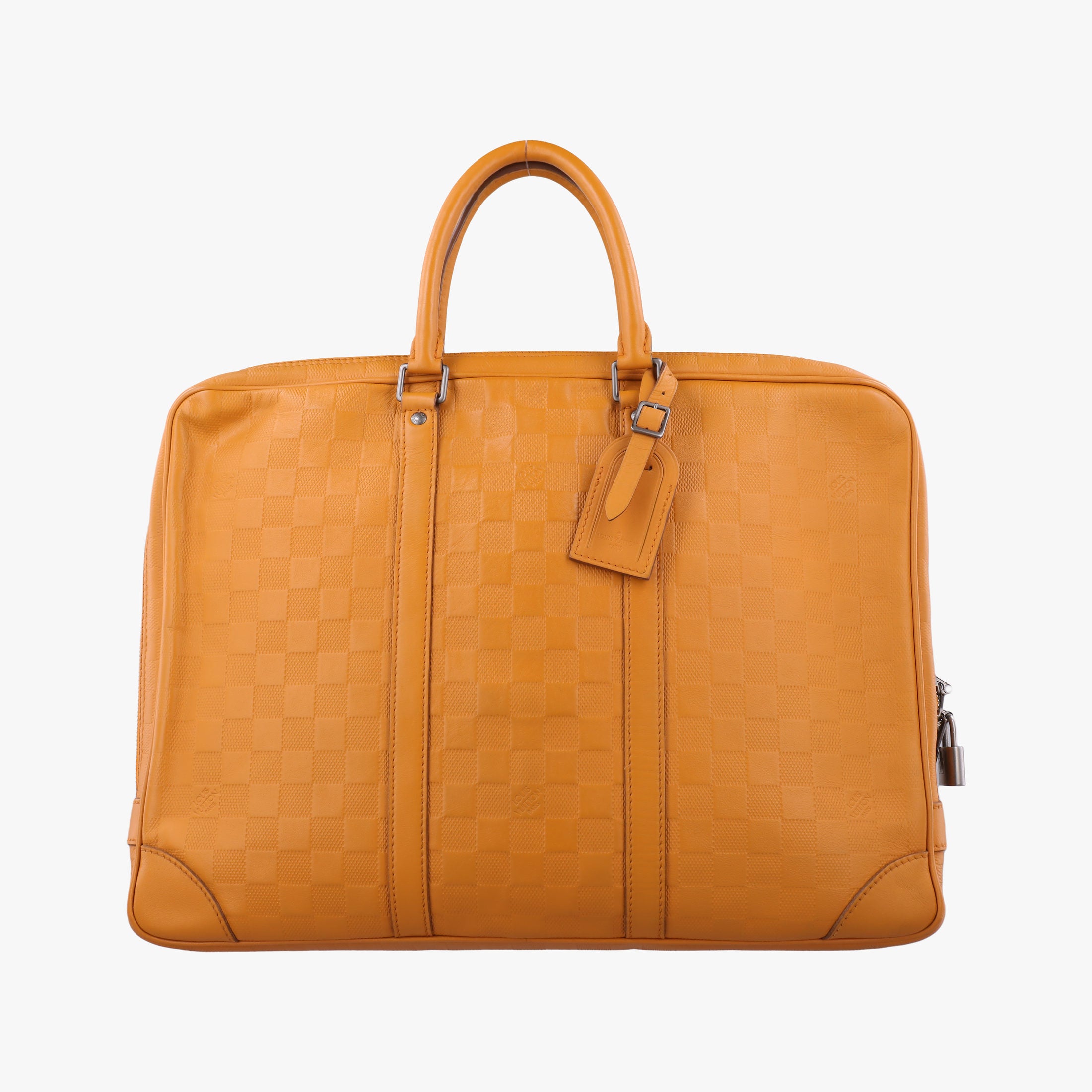 Pre-owned Louis Vuitton Porte Documents Voyage SOLAR Damier Infini N41218 handbag | stylenewstar