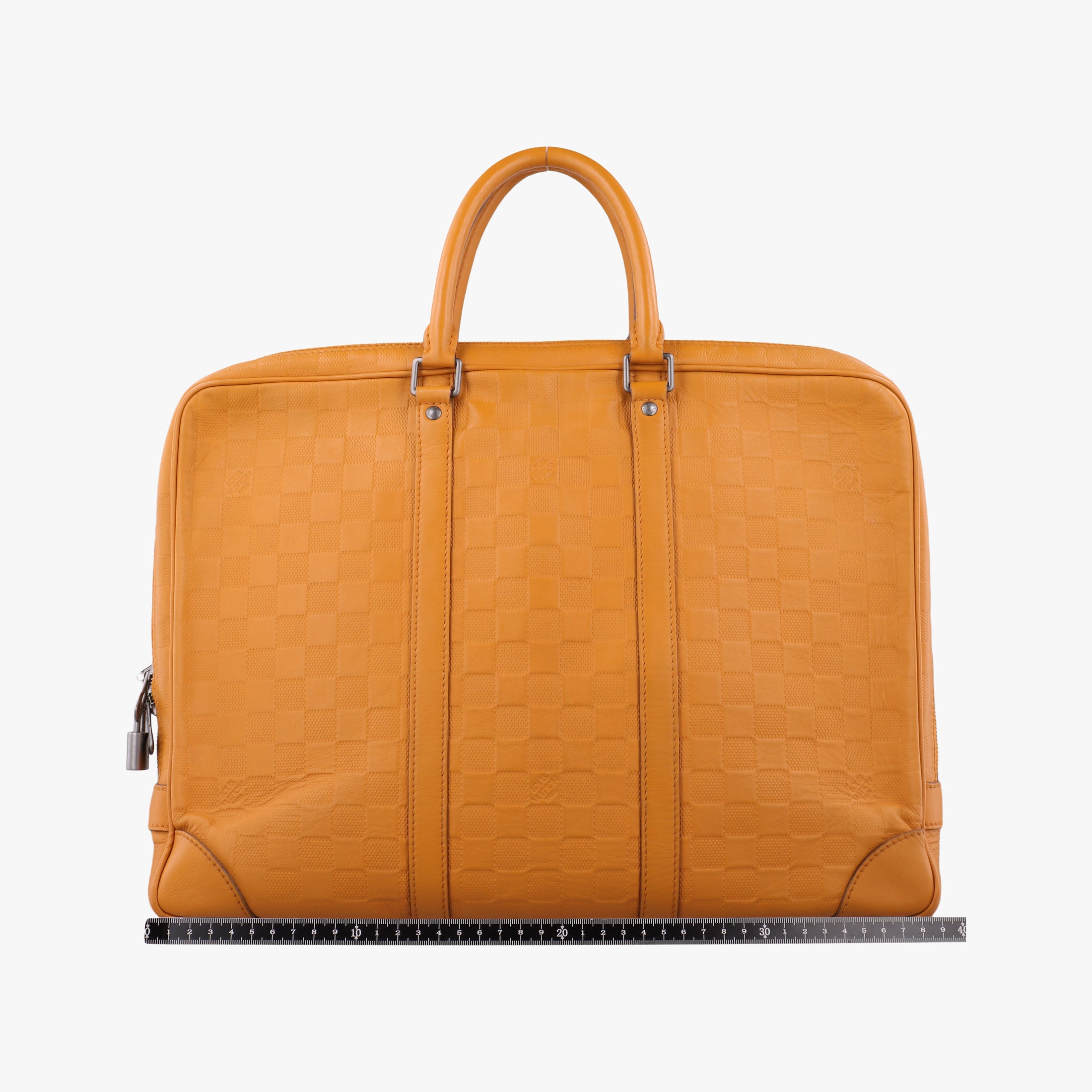 Pre-owned Louis Vuitton Porte Documents Voyage SOLAR Damier Infini N41218 handbag | stylenewstar