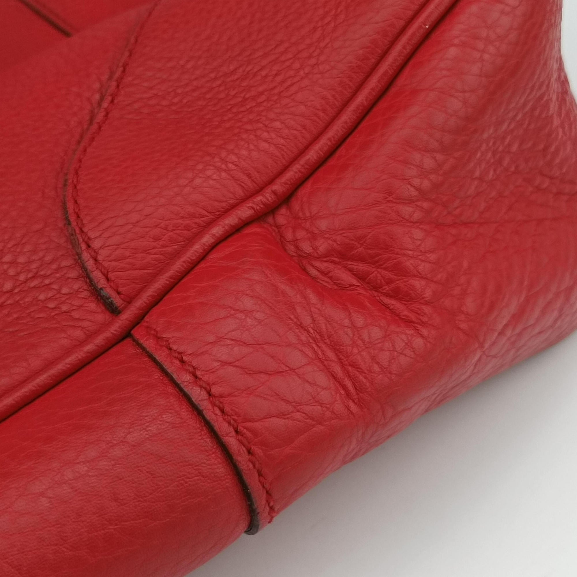 Secondhand Gucci Bamboo Red Leather 282315 shoulderbag | stylenewstar