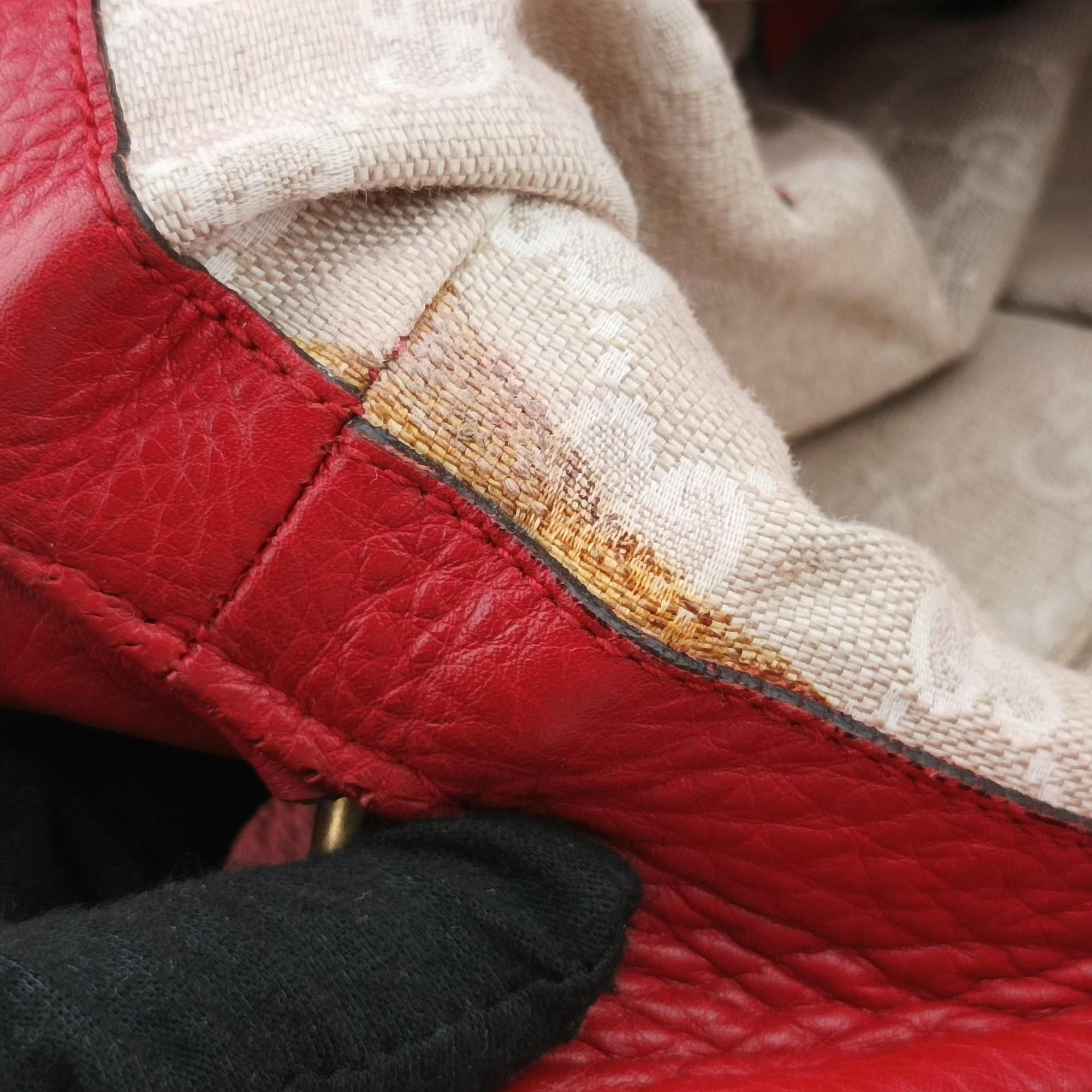 Secondhand Gucci Bamboo Red Leather 282315 shoulderbag | stylenewstar