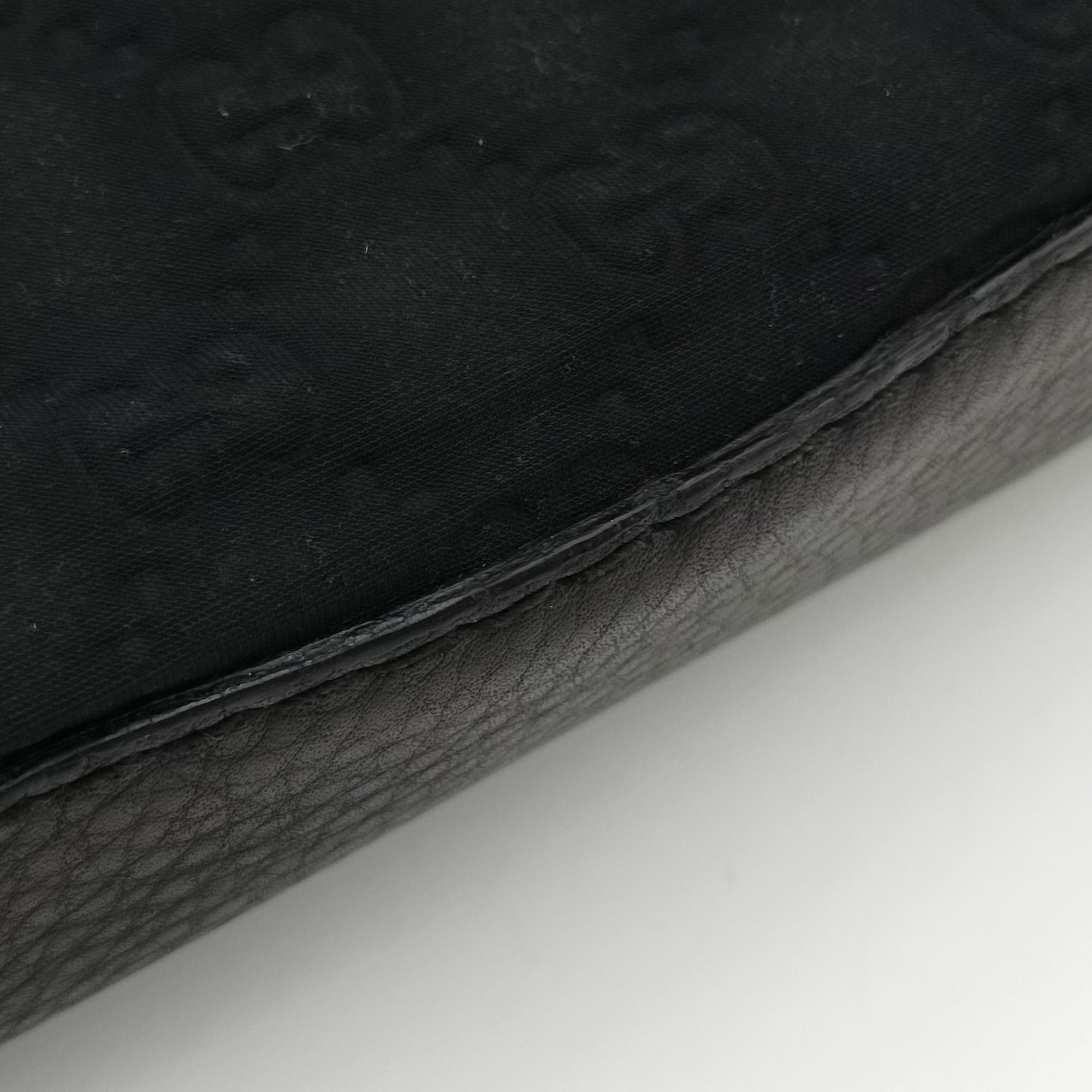Pre-owned Gucci GG Neoprene Techno Tag Black fabric × Leather 241102 handbag | stylenewstar