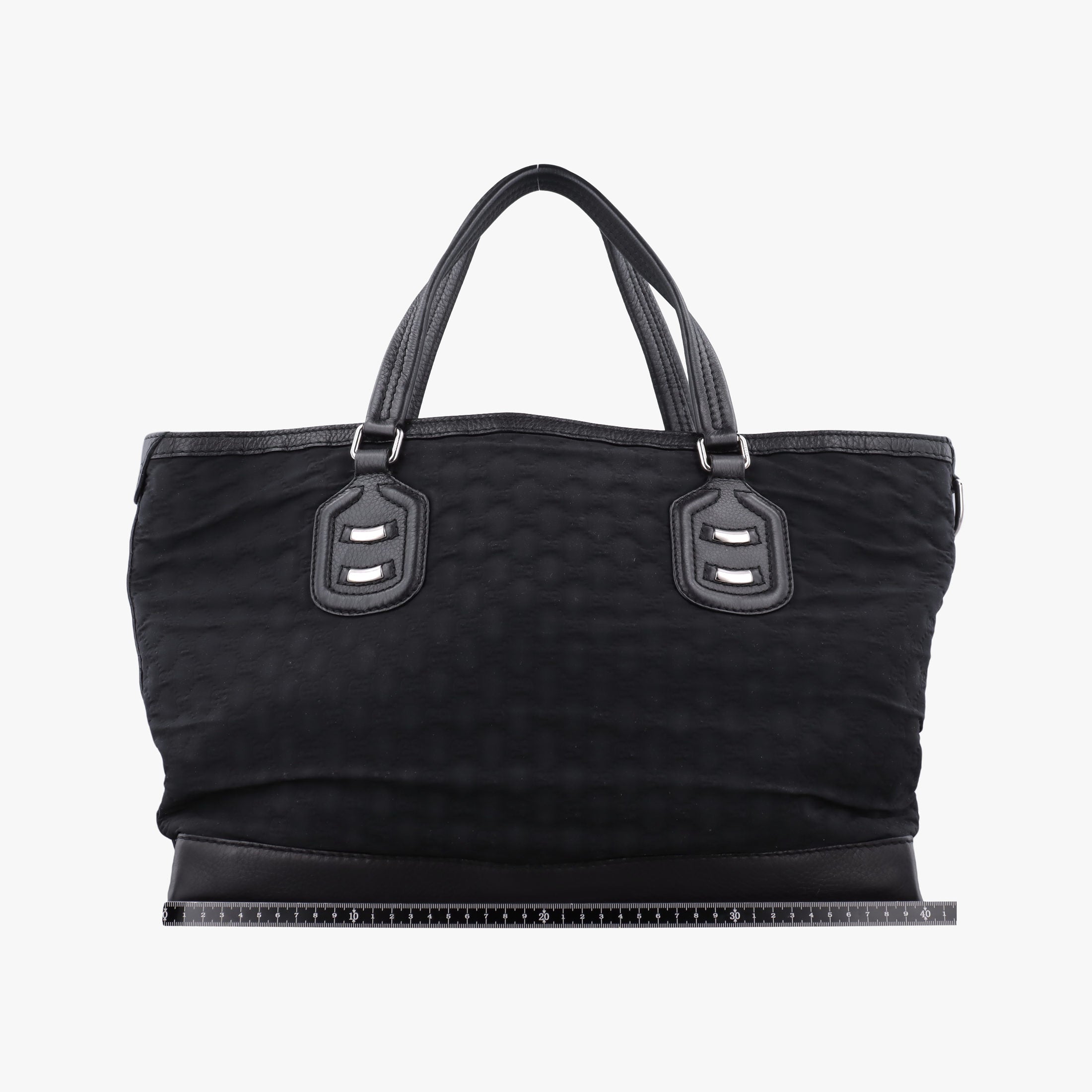 Pre-owned Gucci GG Neoprene Techno Tag Black fabric × Leather 241102 handbag | stylenewstar