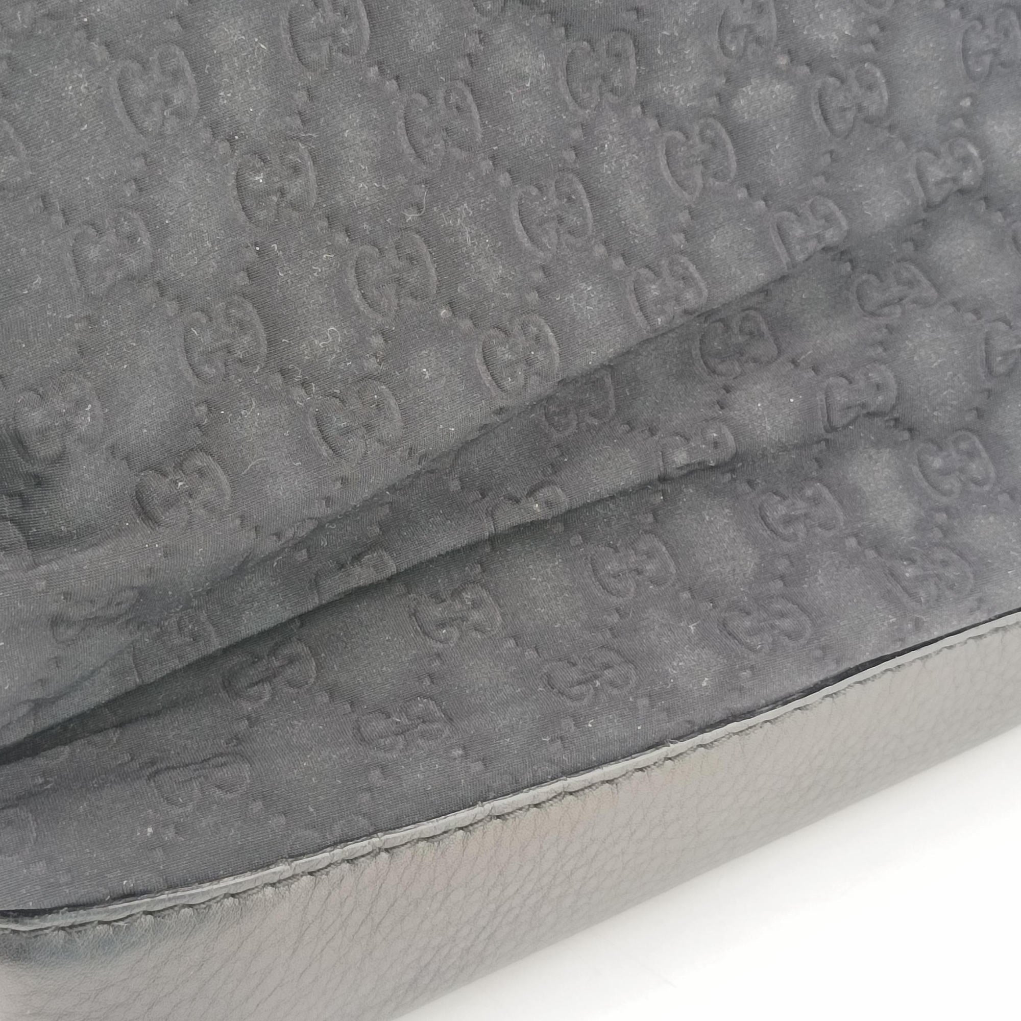 Pre-owned Gucci GG Neoprene Techno Tag Black fabric × Leather 241102 handbag | stylenewstar