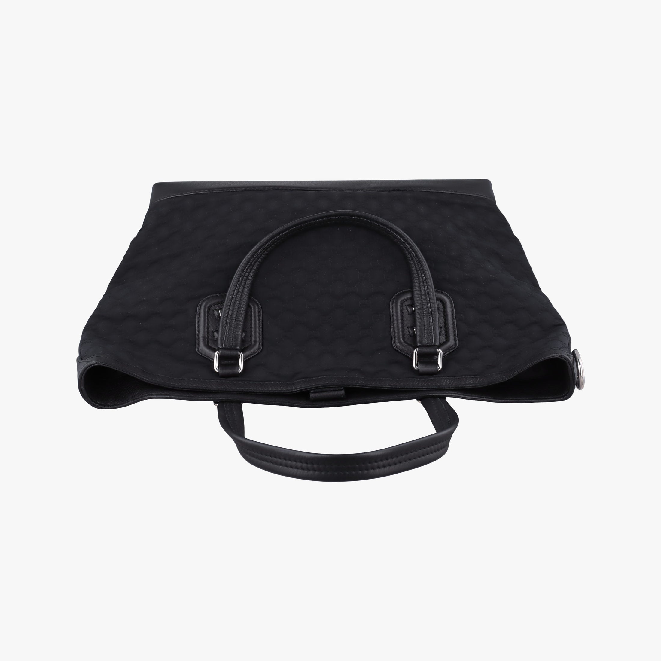 Pre-owned Gucci GG Neoprene Techno Tag Black fabric × Leather 241102 handbag | stylenewstar