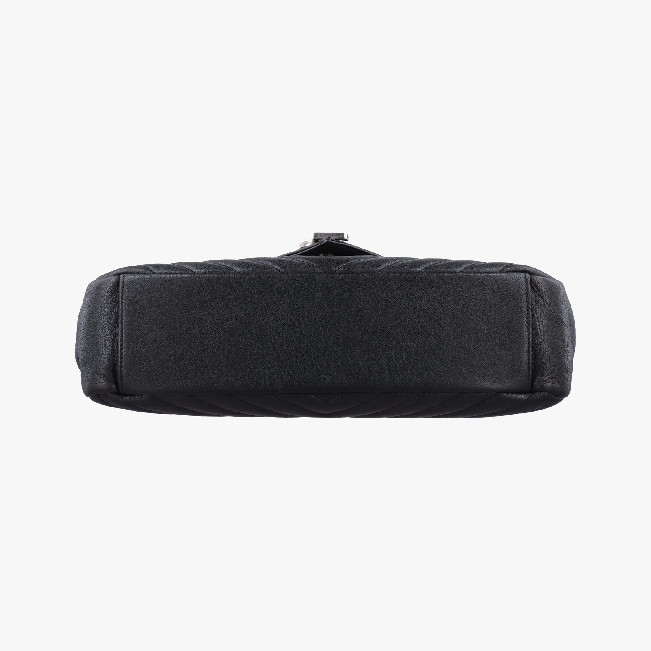Pre-owned Yves Saint Laurent COLLEGE Black Leather 392738 shoulderbag | stylenewstar