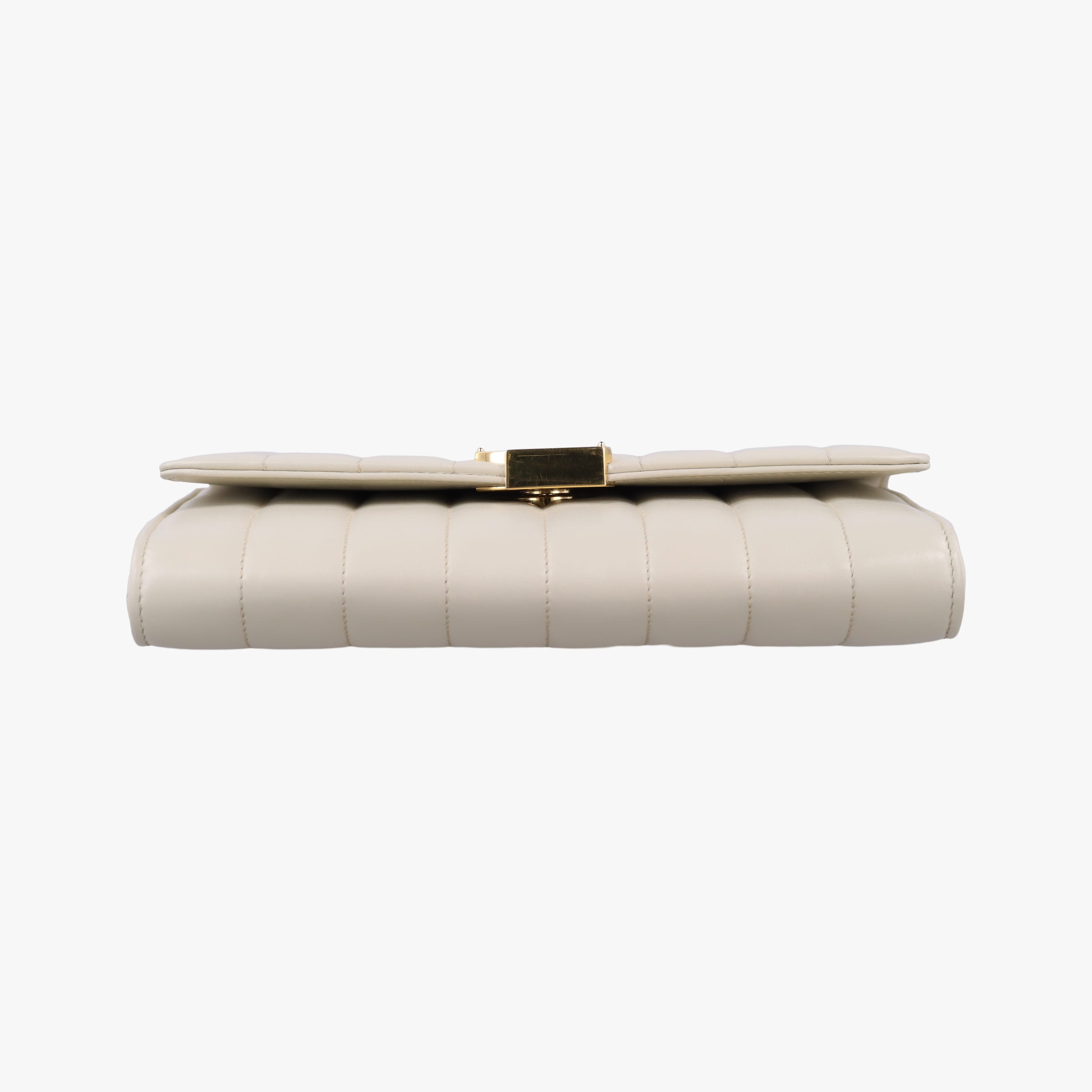 Pre-owned Yves Saint Laurent VICKY White Leather 554125 shoulderbag | stylenewstar