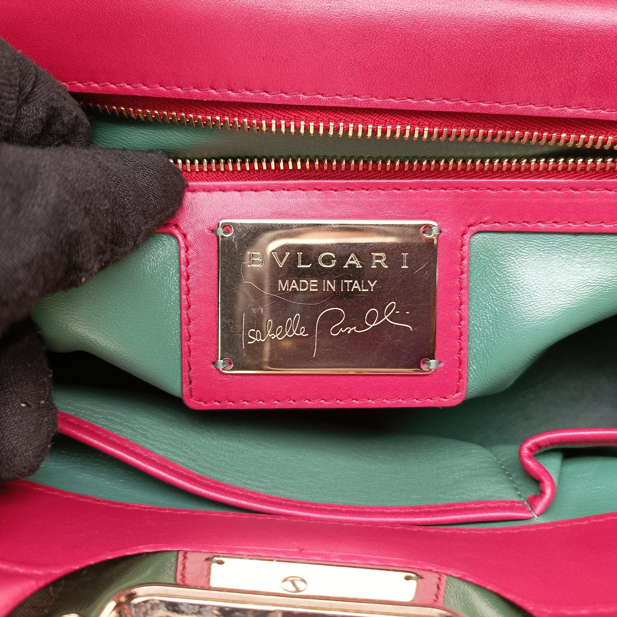 Pre-owned Bvlgari Isabella Rossellini Red Leather  shoulderbag | stylenewstar
