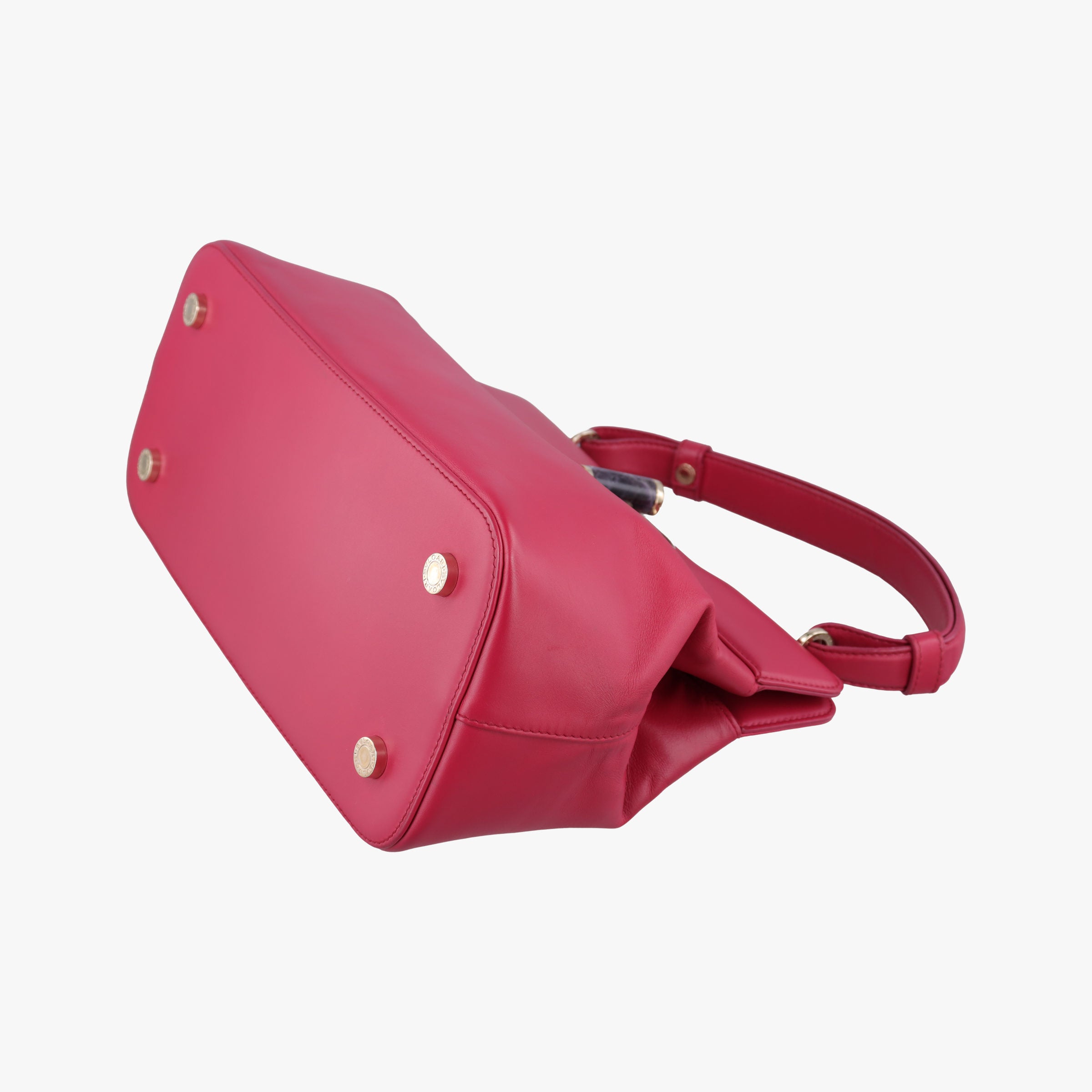 Pre-owned Bvlgari Isabella Rossellini Red Leather  shoulderbag | stylenewstar
