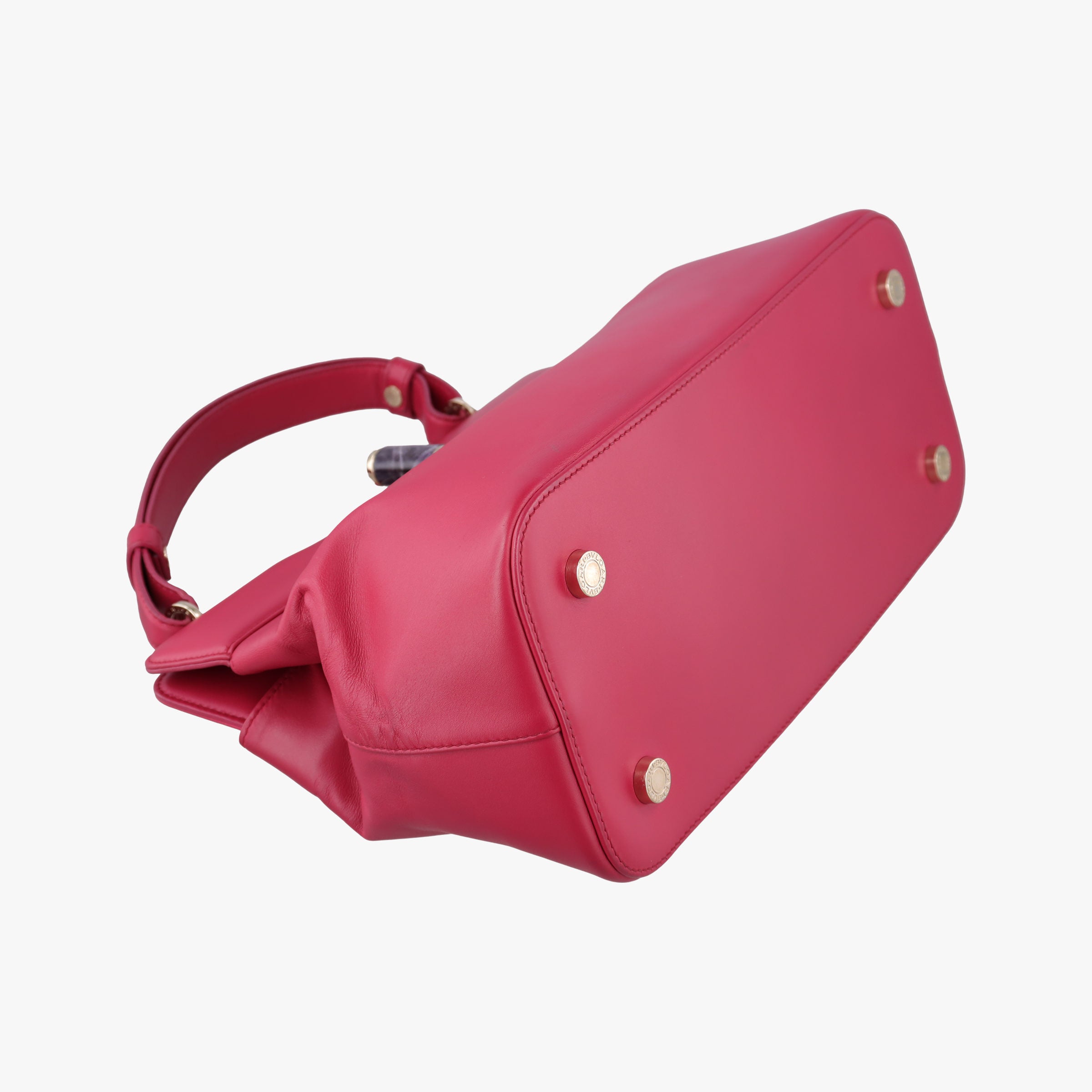 Pre-owned Bvlgari Isabella Rossellini Red Leather  shoulderbag | stylenewstar