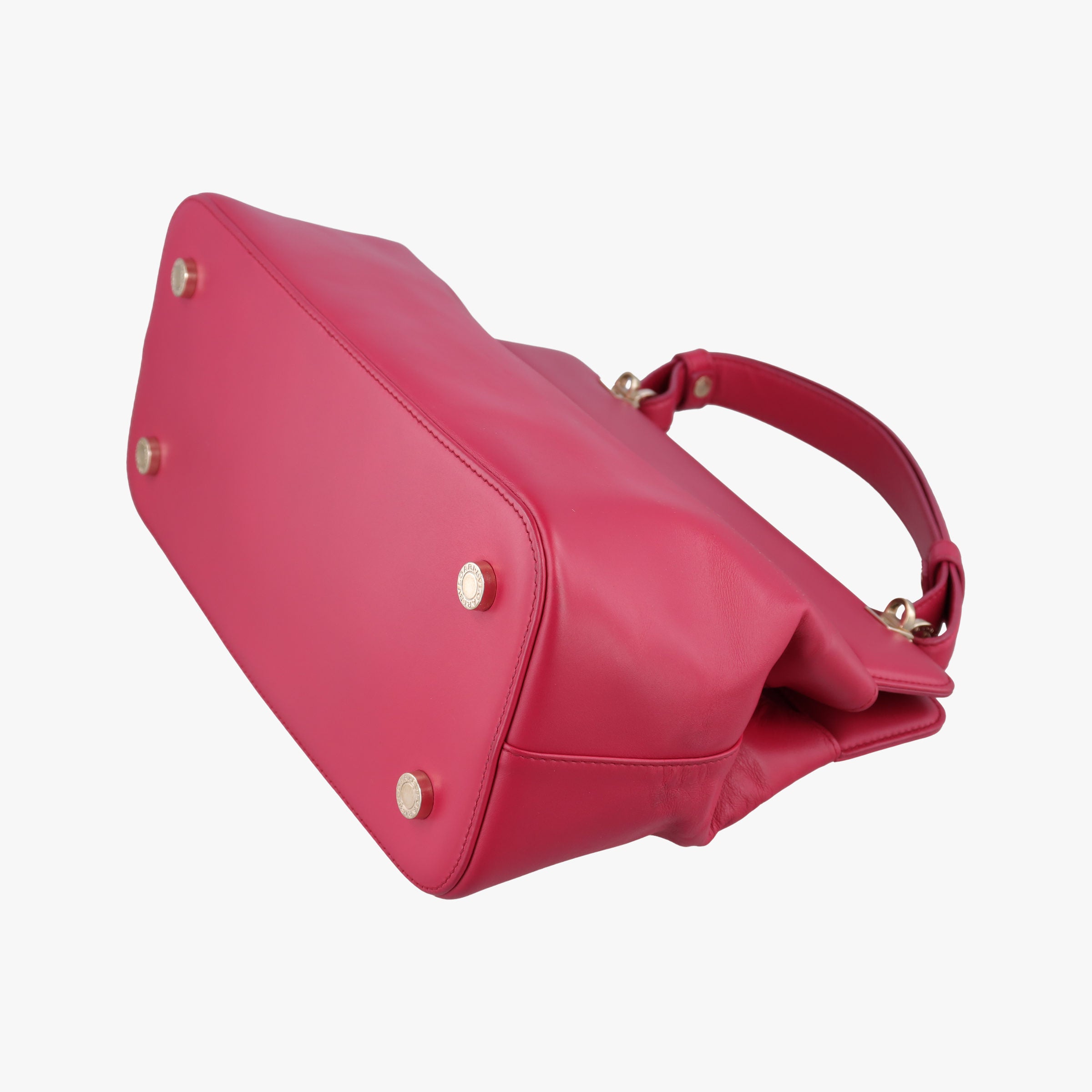 Pre-owned Bvlgari Isabella Rossellini Red Leather  shoulderbag | stylenewstar
