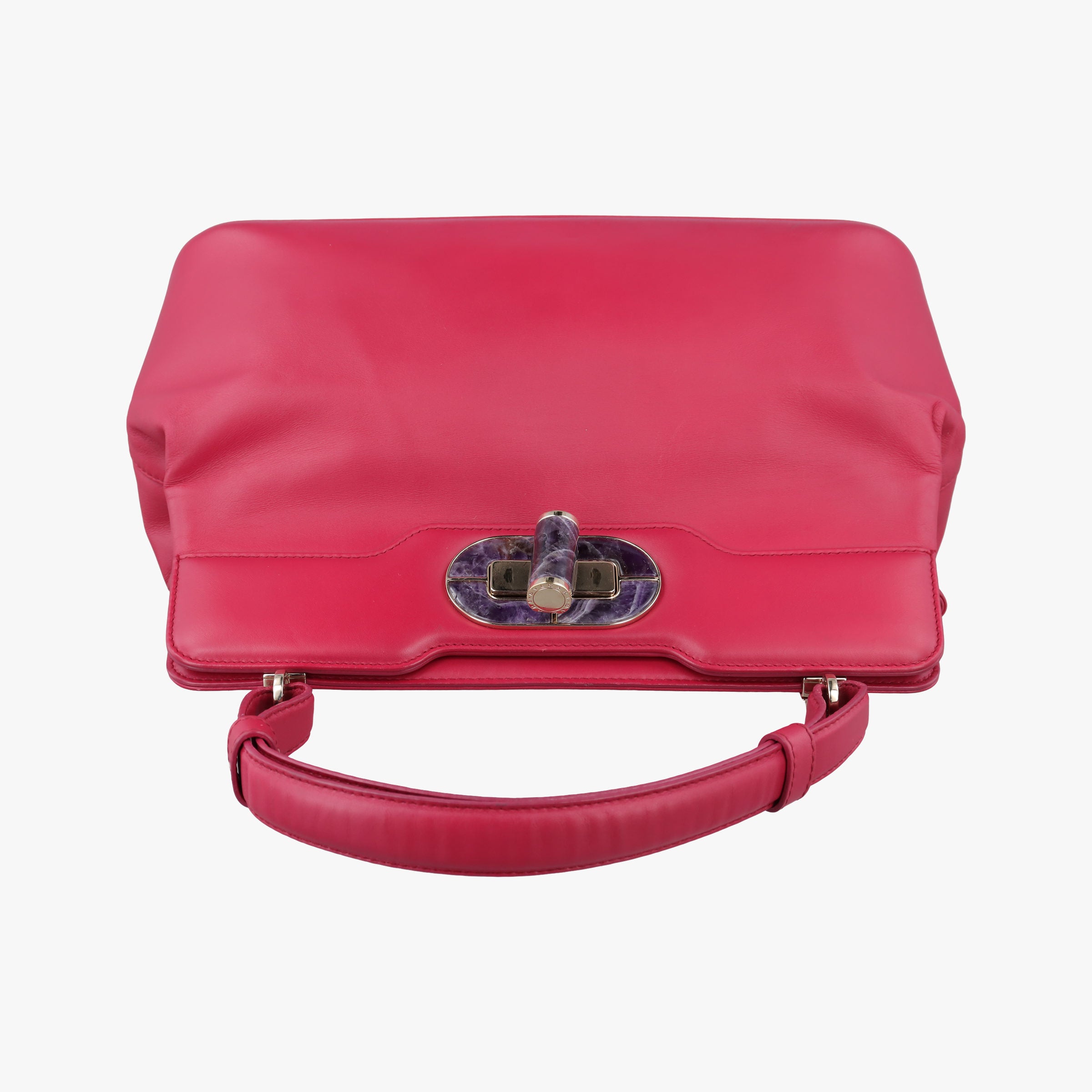 Pre-owned Bvlgari Isabella Rossellini Red Leather  shoulderbag | stylenewstar