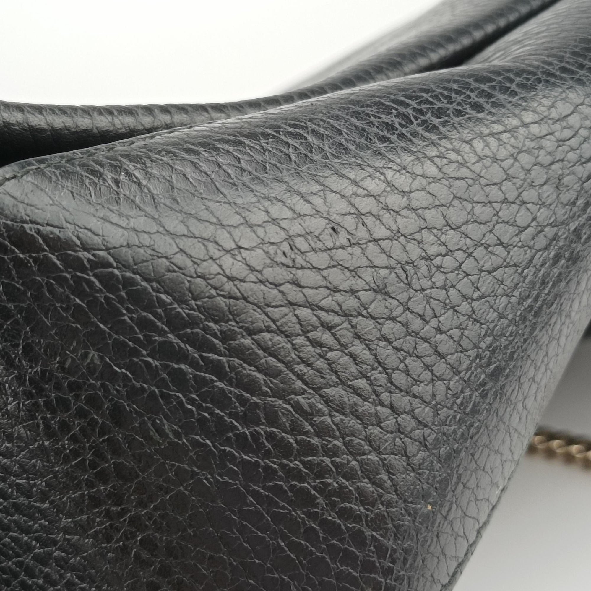 Pre-owned Gucci Interlocking G Black Leather 510306 shoulderbag | stylenewstar