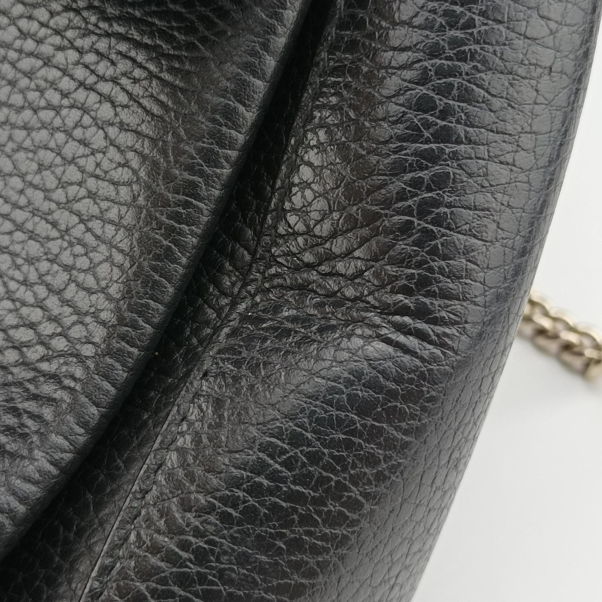 Pre-owned Gucci Interlocking G Black Leather 510306 shoulderbag | stylenewstar