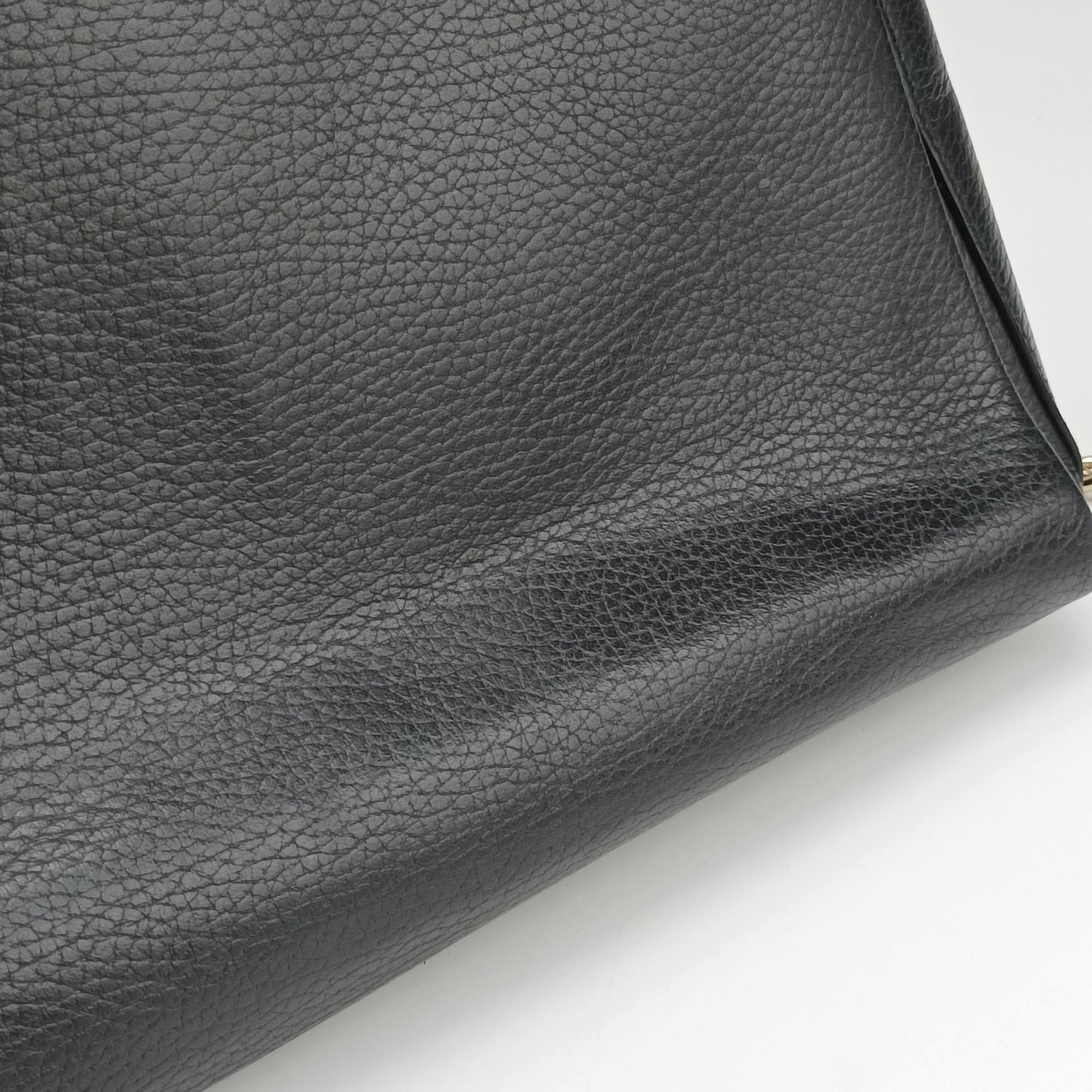 Pre-owned Gucci Interlocking G Black Leather 510306 shoulderbag | stylenewstar