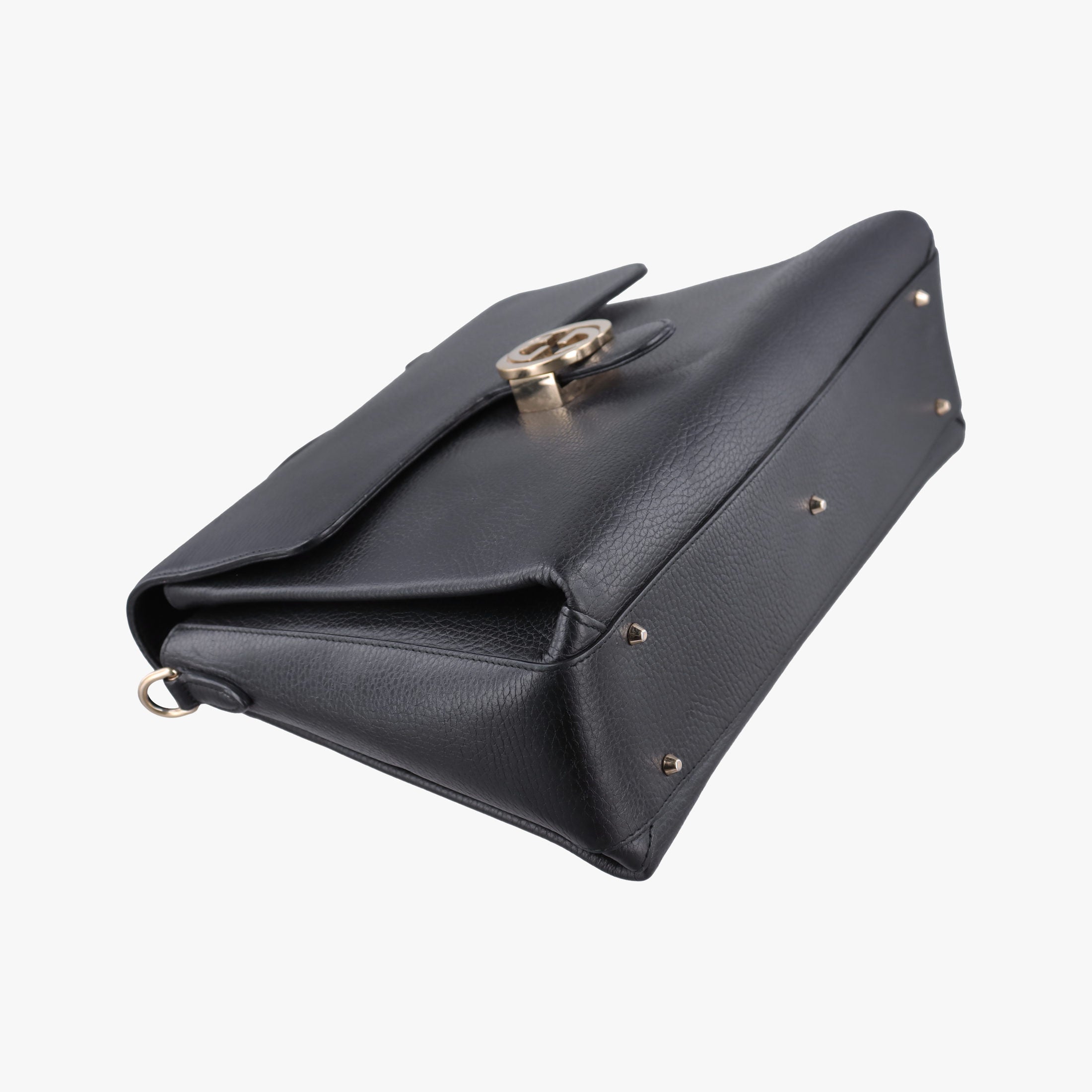 Pre-owned Gucci Interlocking G Black Leather 510306 shoulderbag | stylenewstar
