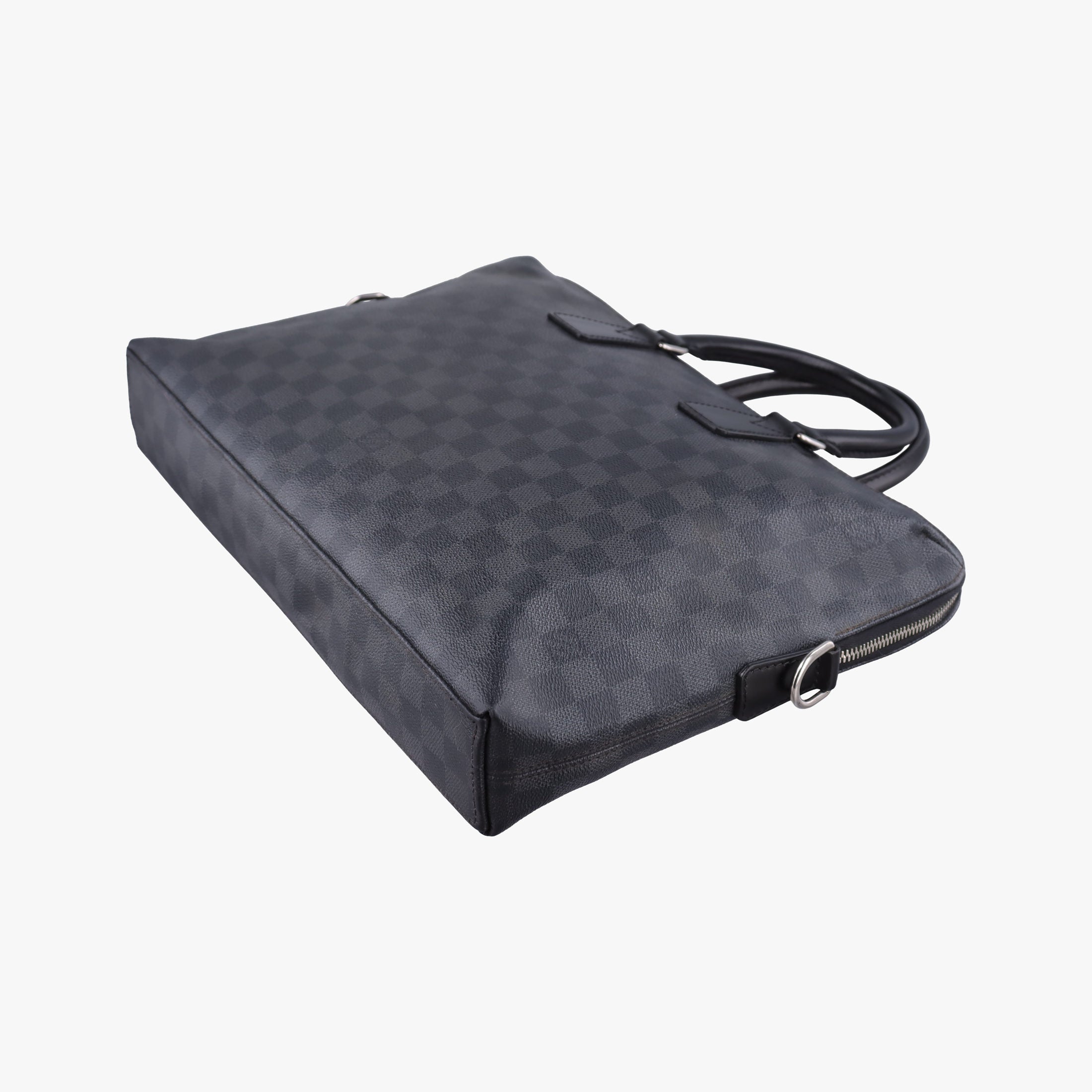 Secondhand Louis Vuitton Porte Documents Jour Noir Damier Graphite N48224 handbag | stylenewstar