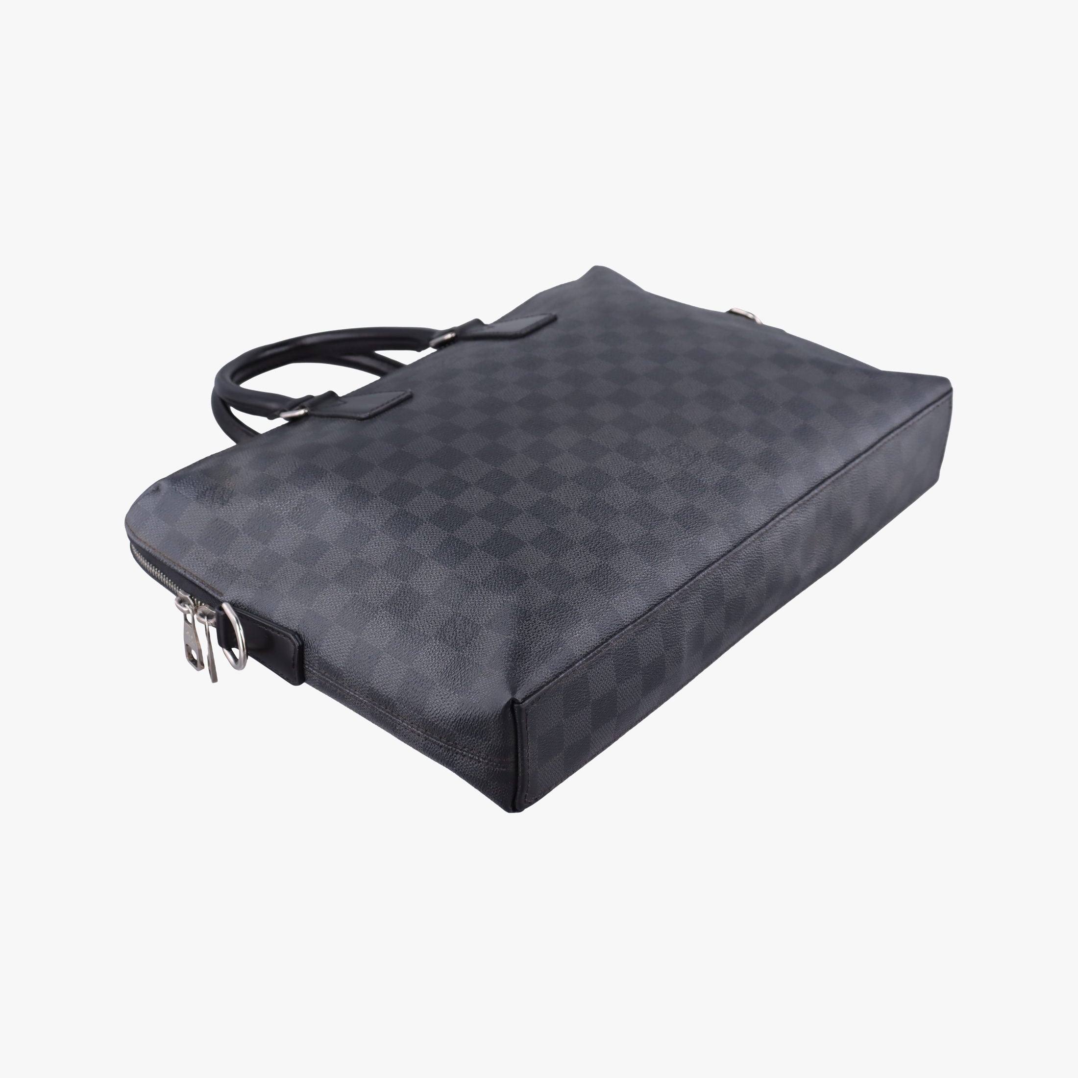 Secondhand Louis Vuitton Porte Documents Jour Noir Damier Graphite N48224 handbag | stylenewstar