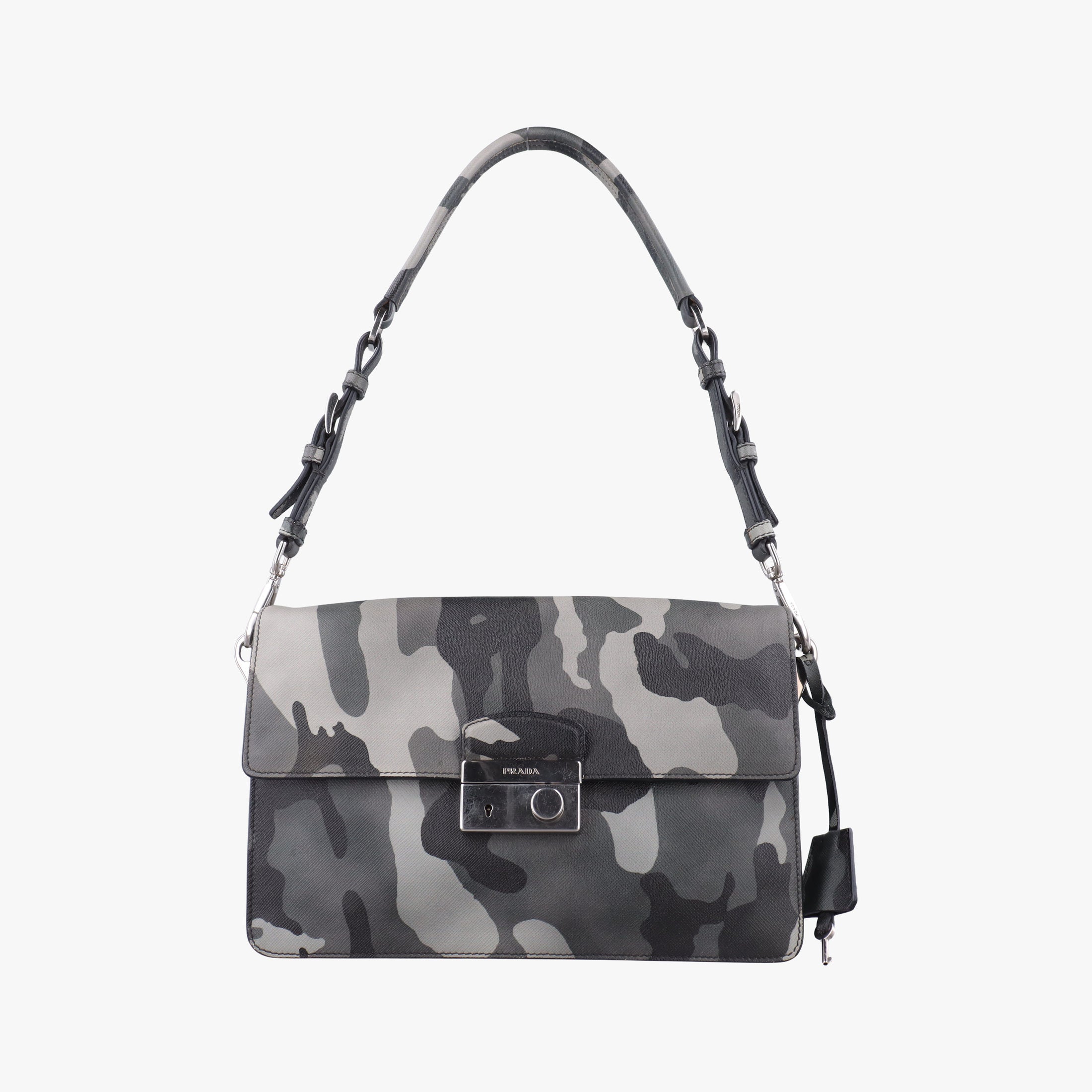 Pre-owned Prada Sound Multicolour saffiano leather  shoulderbag | stylenewstar