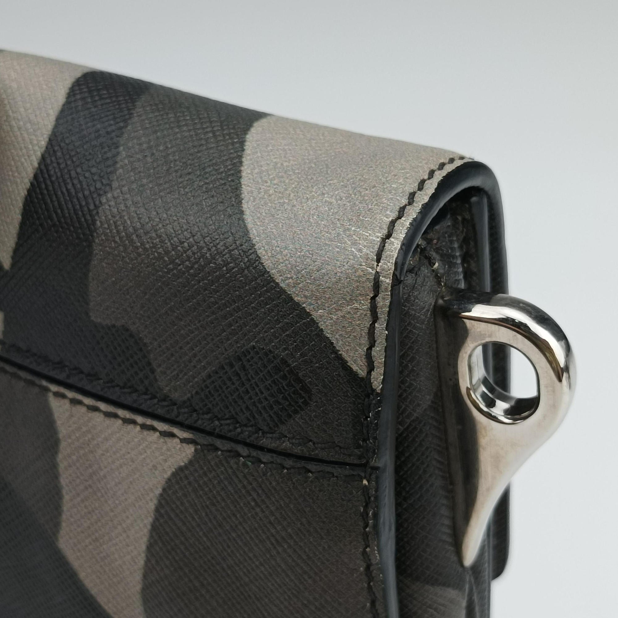 Pre-owned Prada Sound Multicolour saffiano leather  shoulderbag | stylenewstar