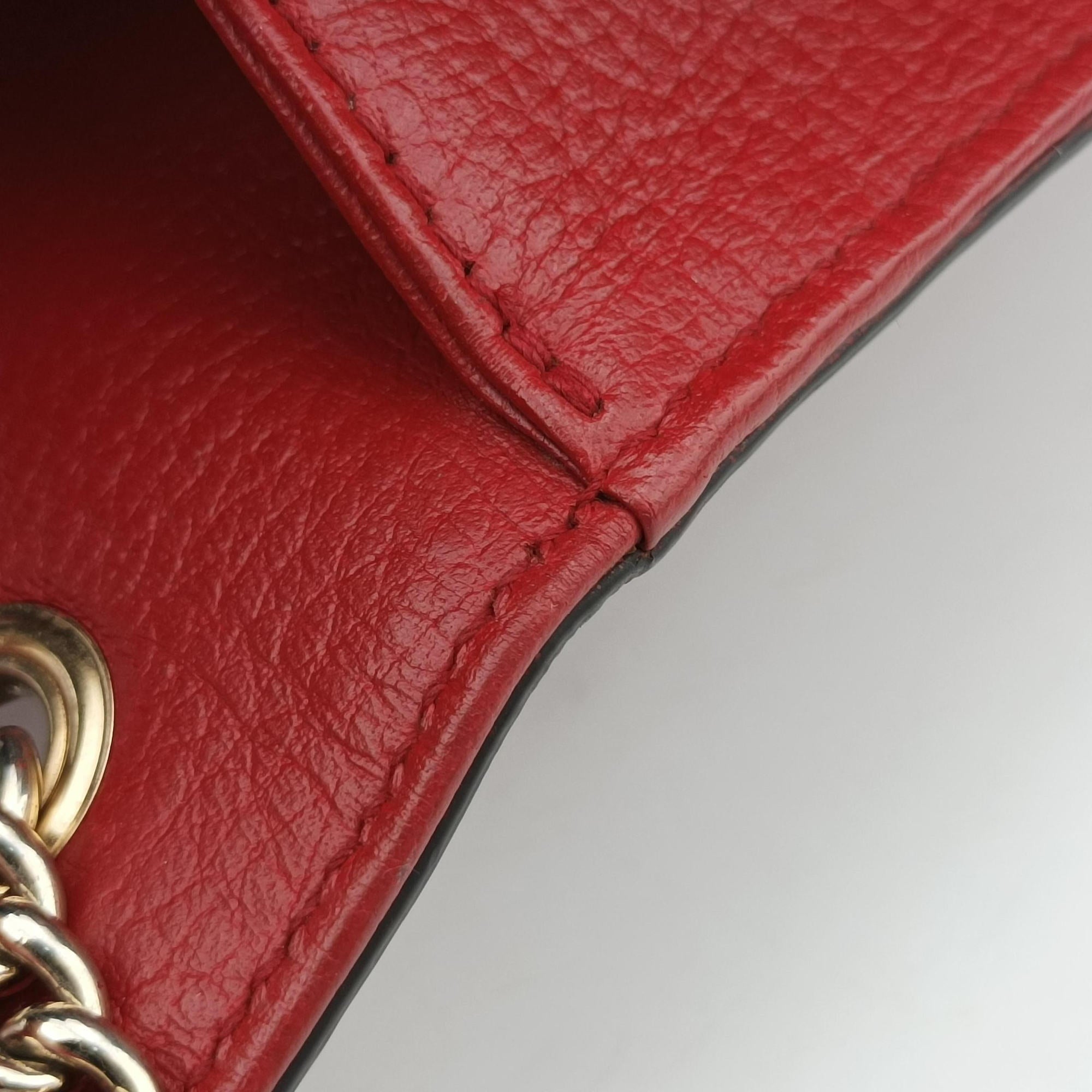 Pre-owned Gucci Interlocking G Red Leather 510304 shoulderbag | stylenewstar