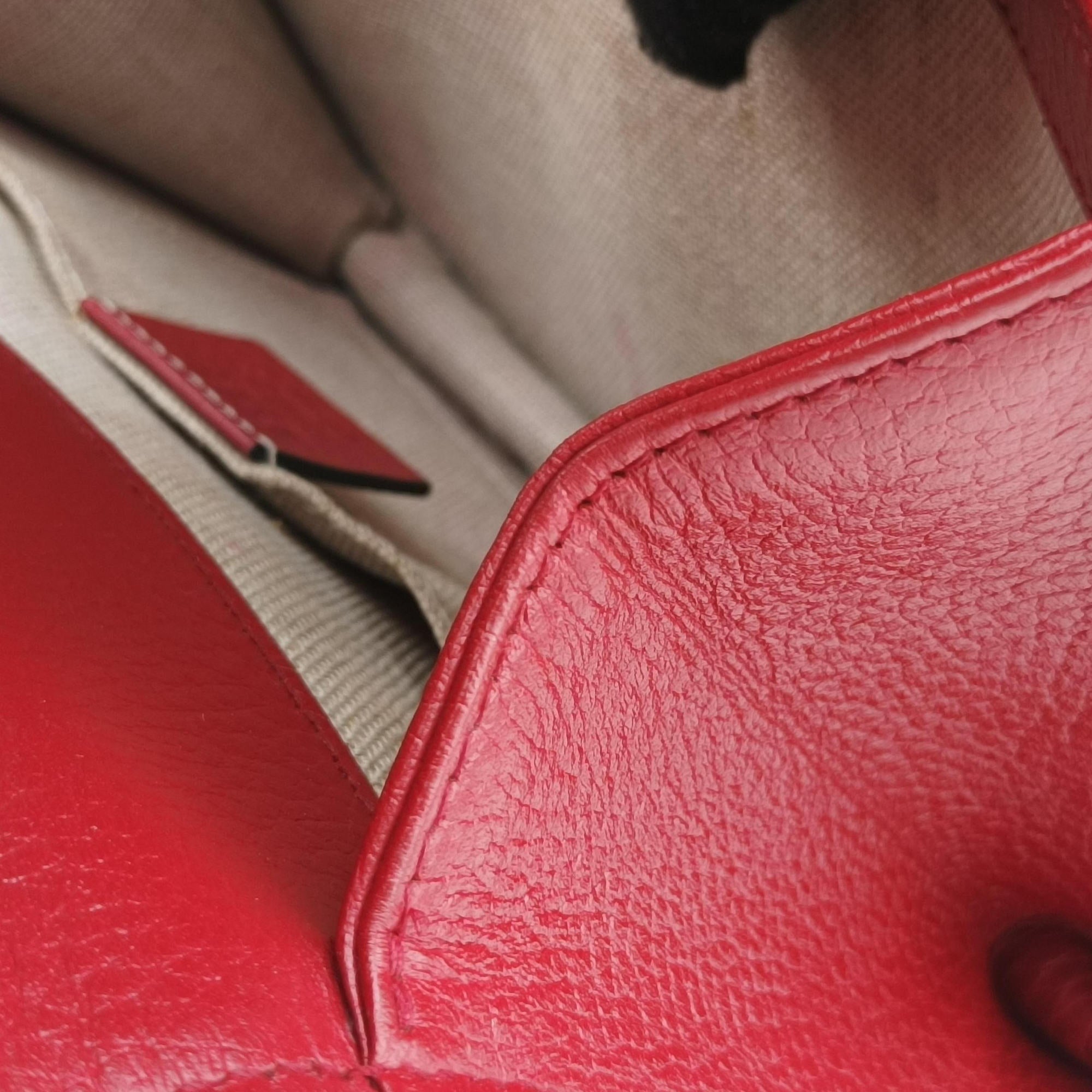 Pre-owned Gucci Interlocking G Red Leather 510304 shoulderbag | stylenewstar
