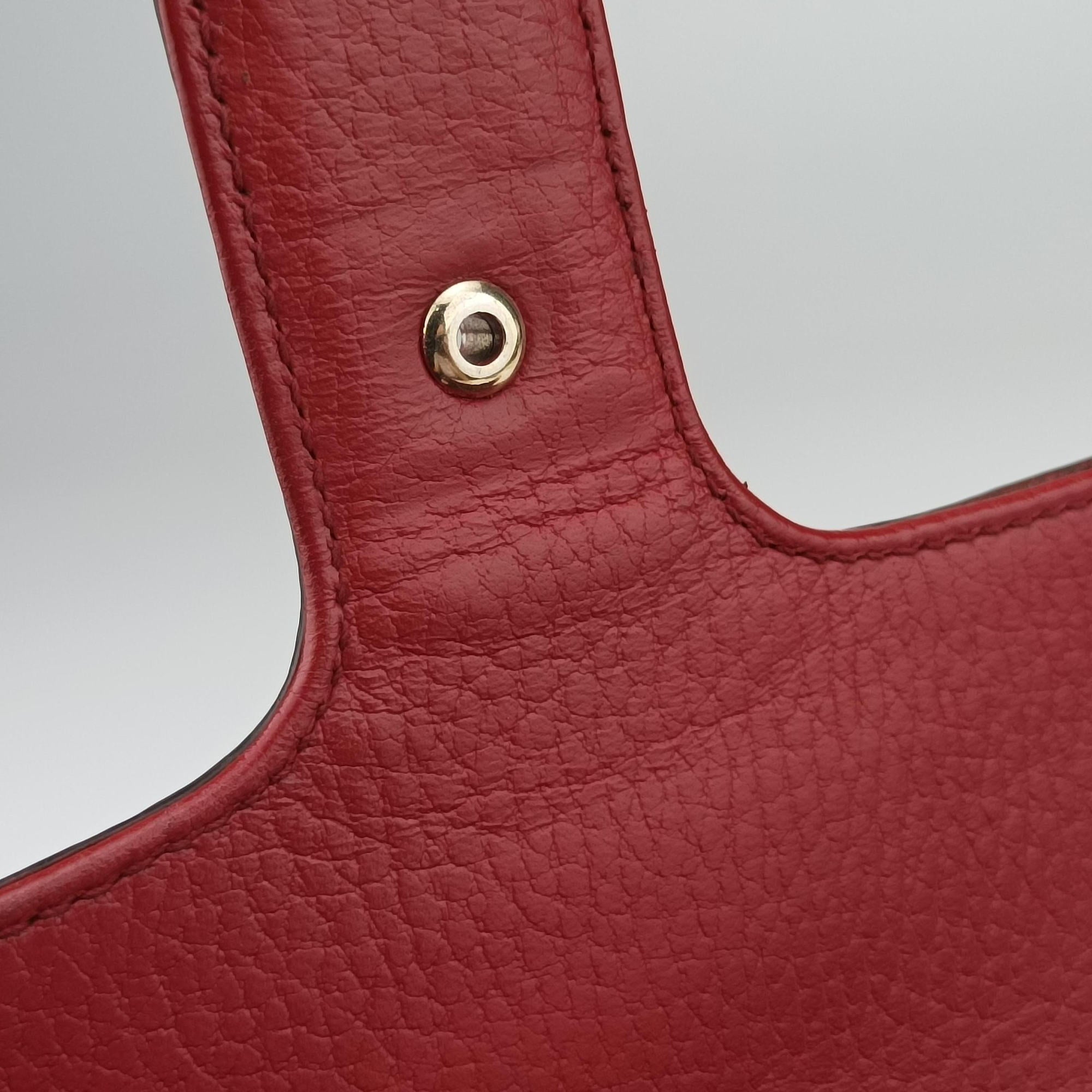 Pre-owned Gucci Interlocking G Red Leather 510304 shoulderbag | stylenewstar