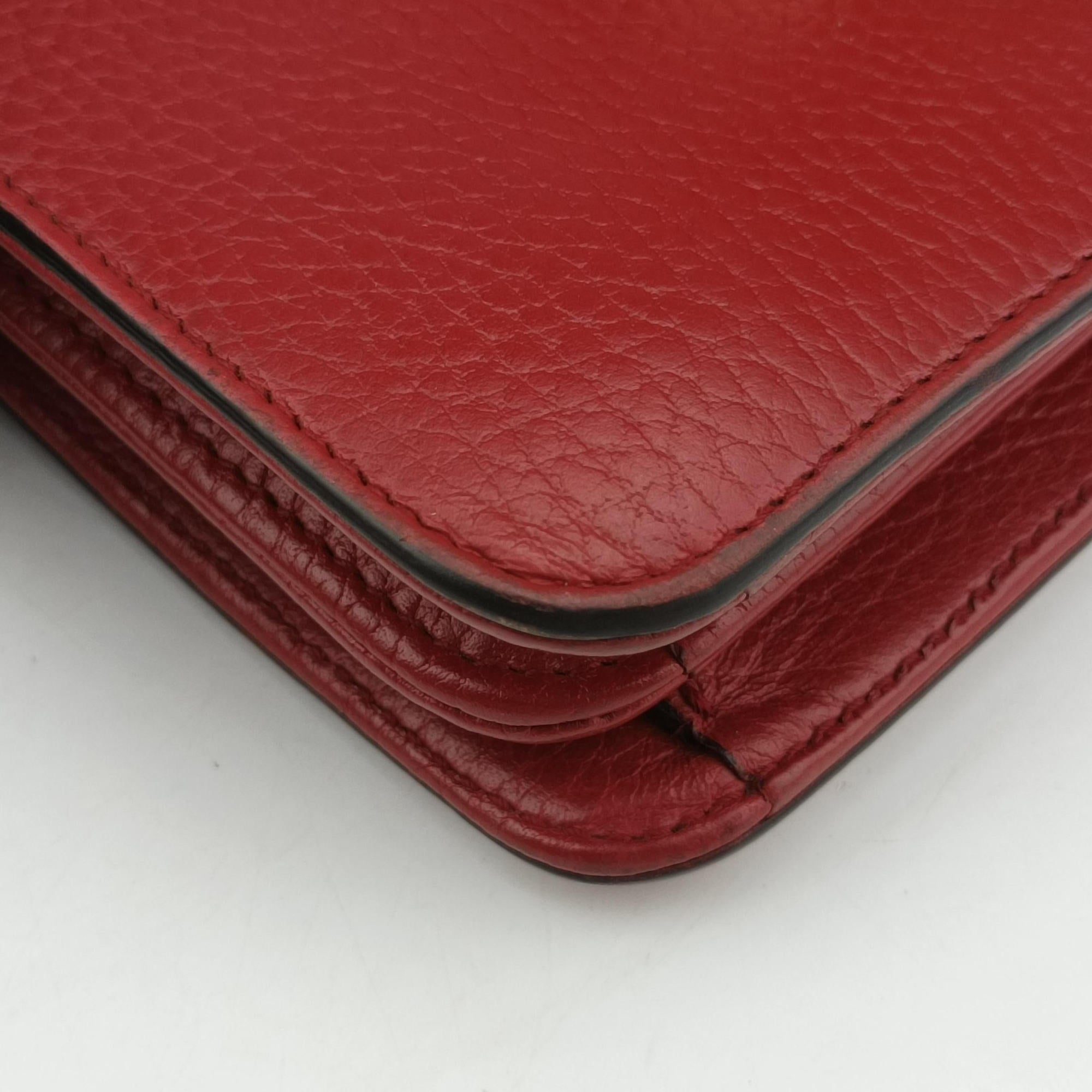Pre-owned Gucci Interlocking G Red Leather 510304 shoulderbag | stylenewstar