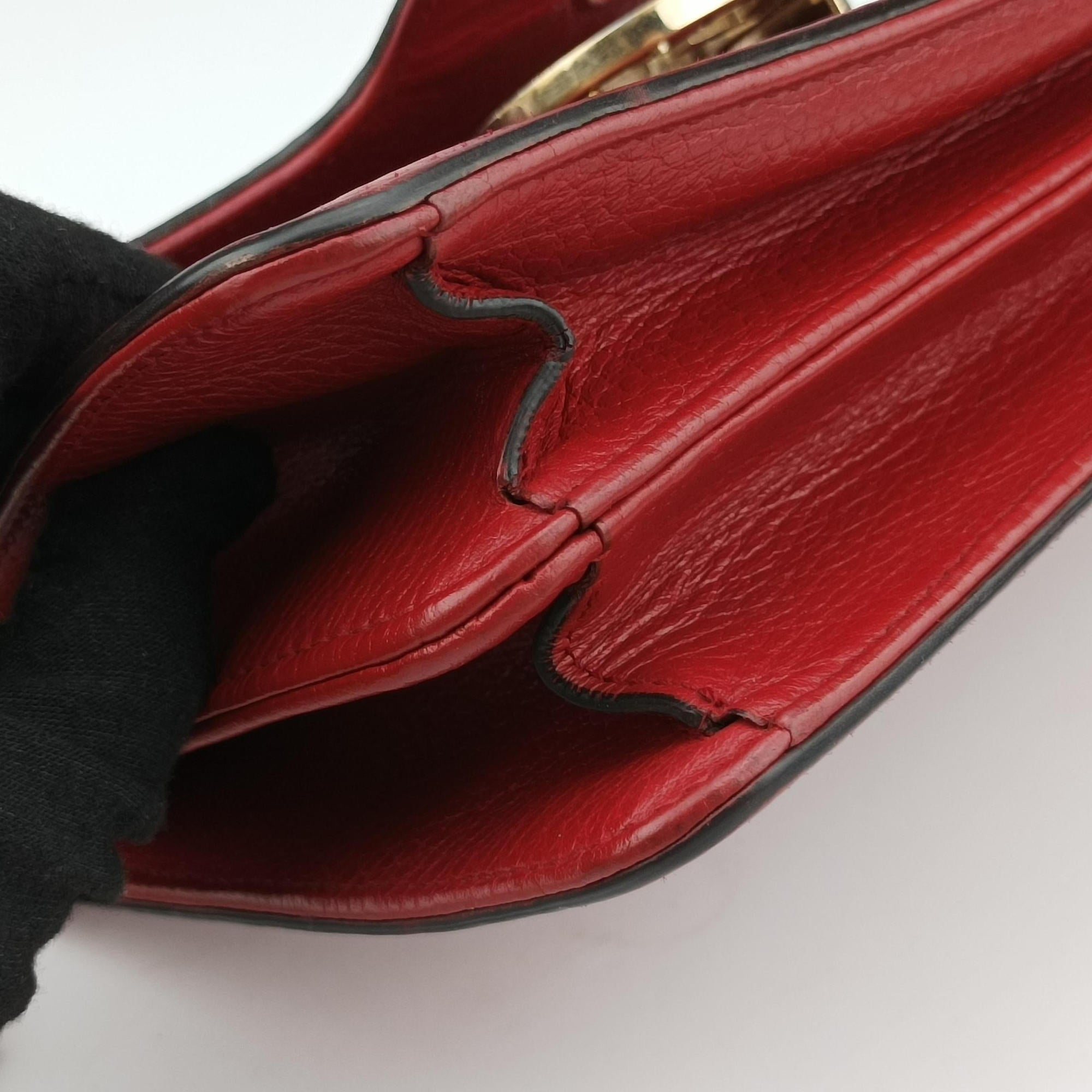 Pre-owned Gucci Interlocking G Red Leather 510304 shoulderbag | stylenewstar