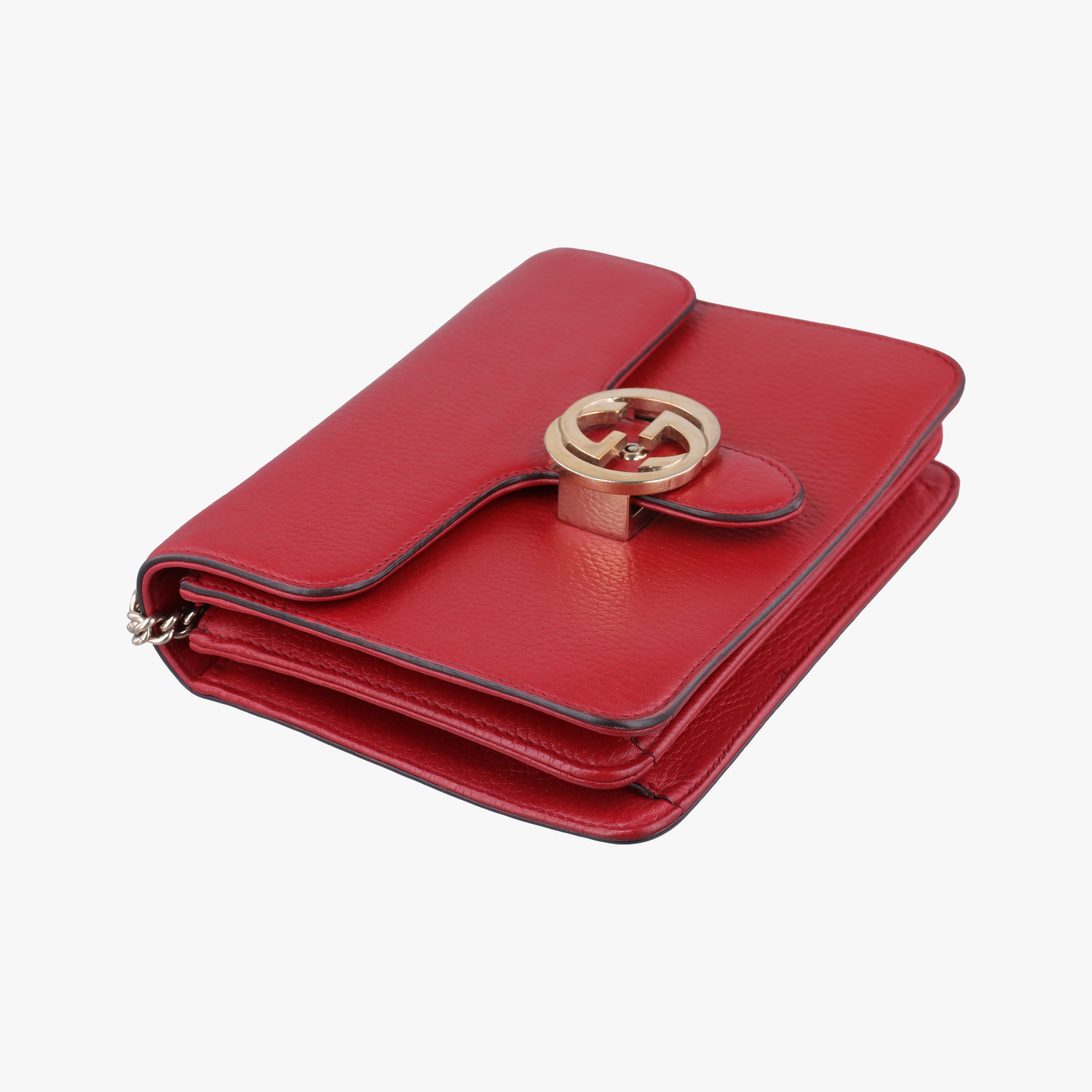 Pre-owned Gucci Interlocking G Red Leather 510304 shoulderbag | stylenewstar