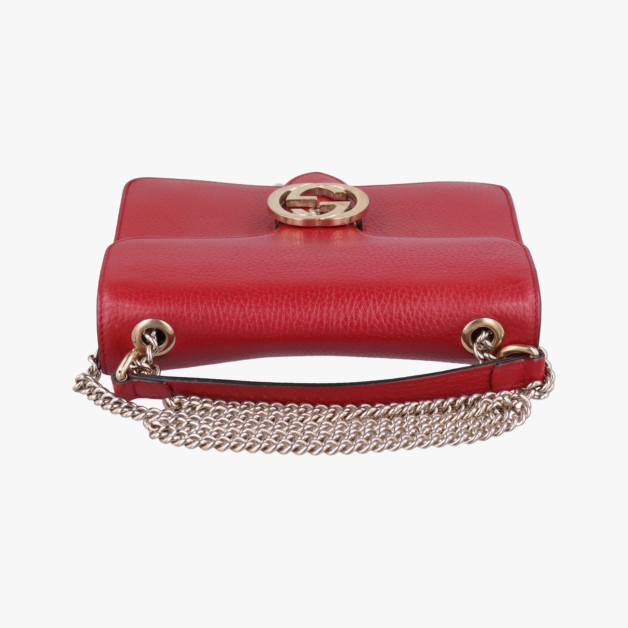Pre-owned Gucci Interlocking G Red Leather 510304 shoulderbag | stylenewstar
