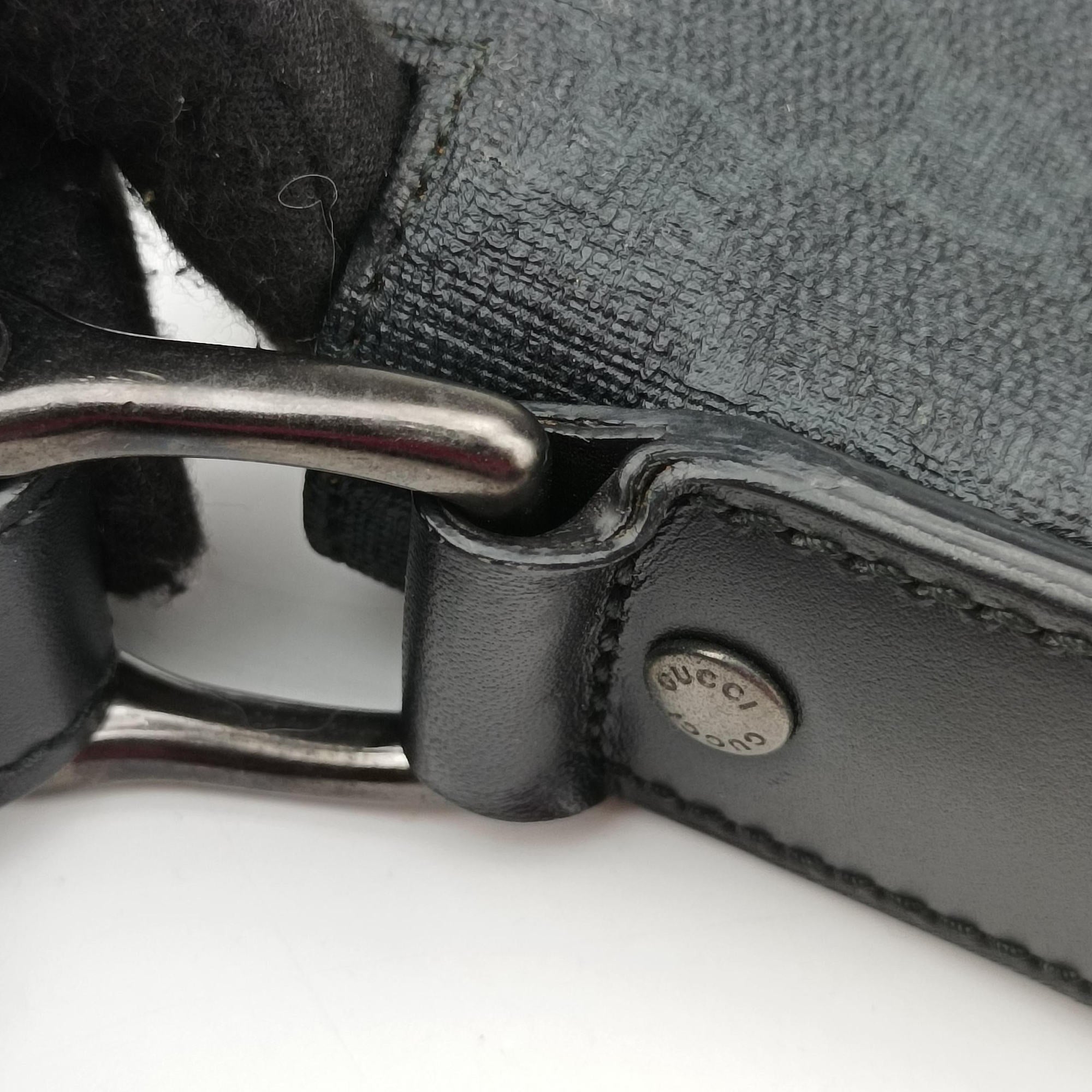 Vintage Gucci GG Supreme Black PVC coated canvas 322279 shoulderbag | stylenewstar