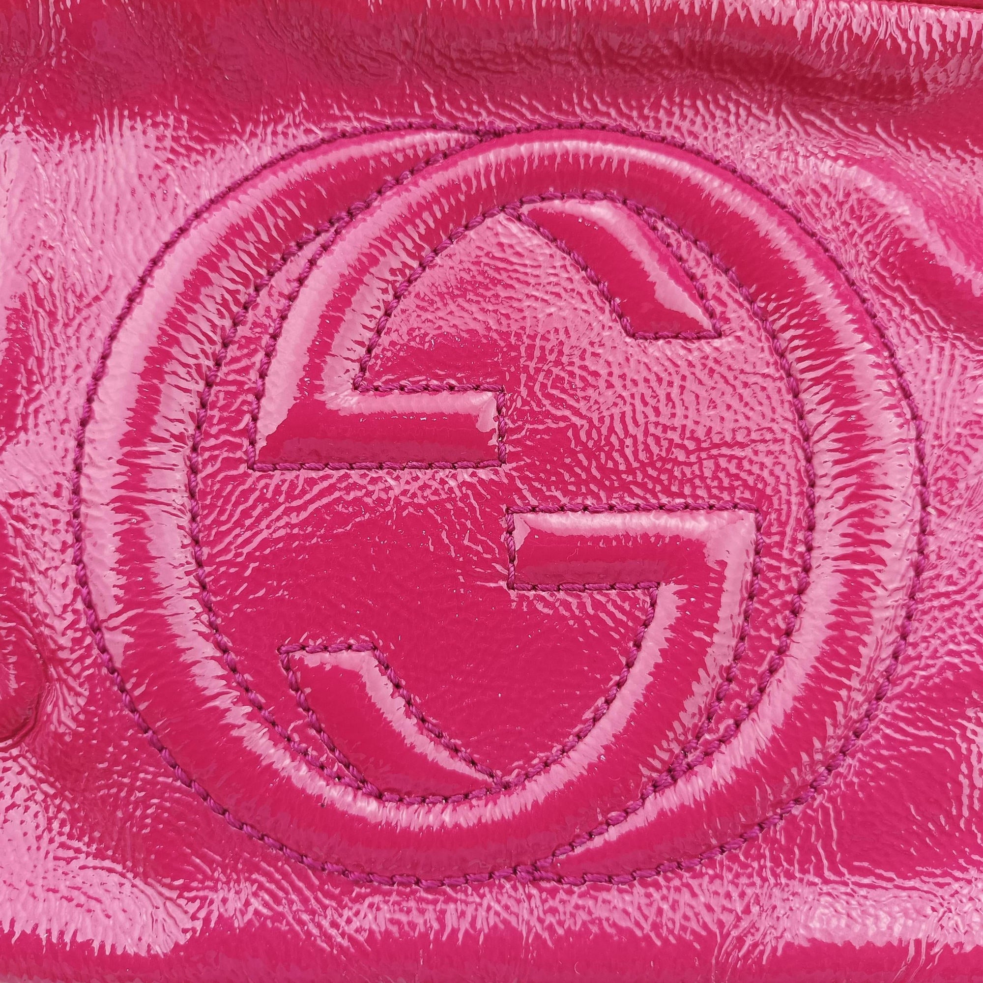 Pre-owned Gucci Soho Rose Patent Leather 308364 shoulderbag | stylenewstar