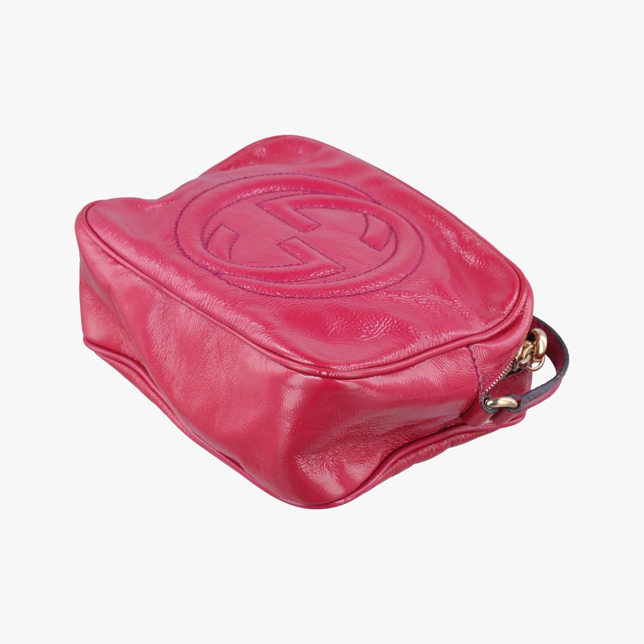 Pre-owned Gucci Soho Rose Patent Leather 308364 shoulderbag | stylenewstar