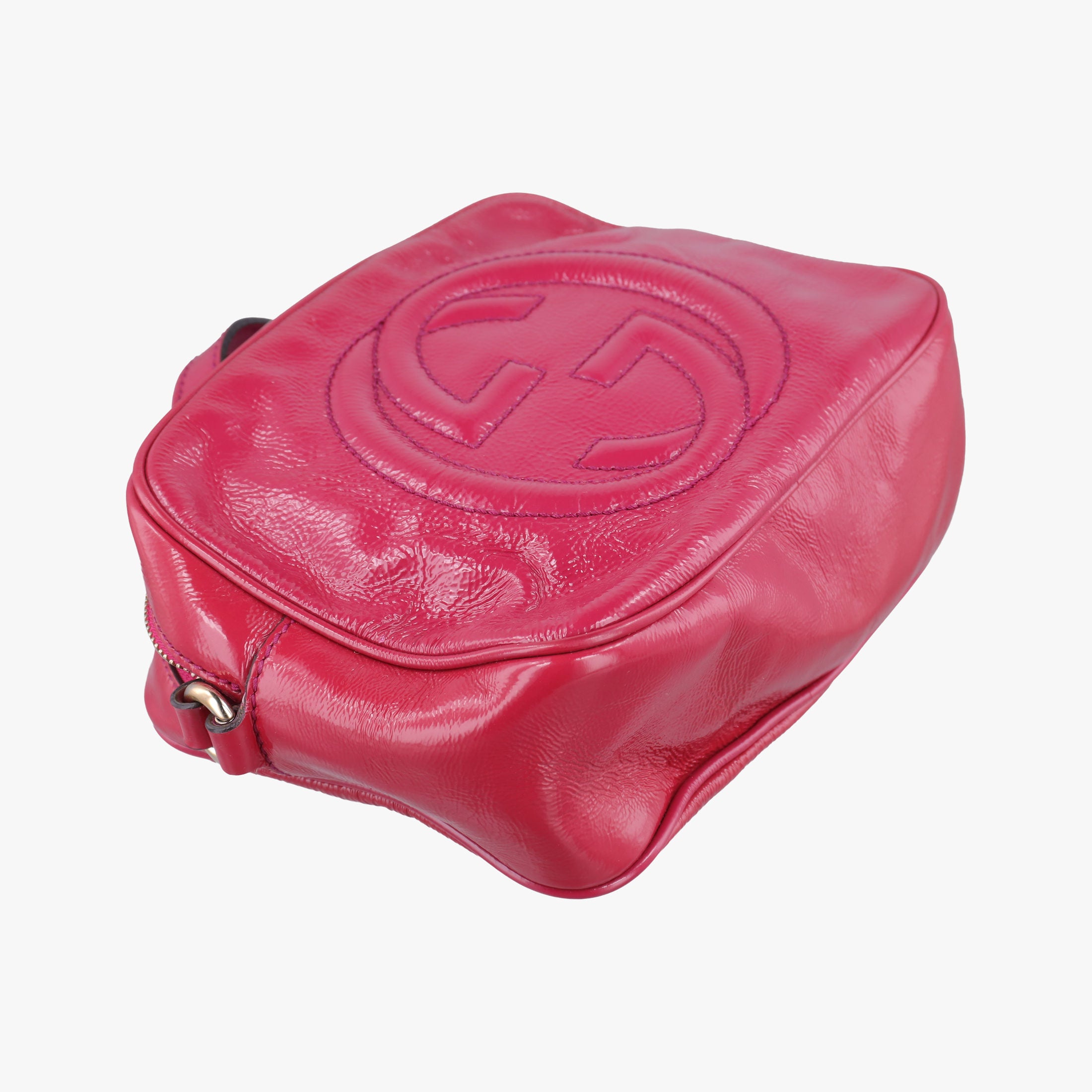 Pre-owned Gucci Soho Rose Patent Leather 308364 shoulderbag | stylenewstar