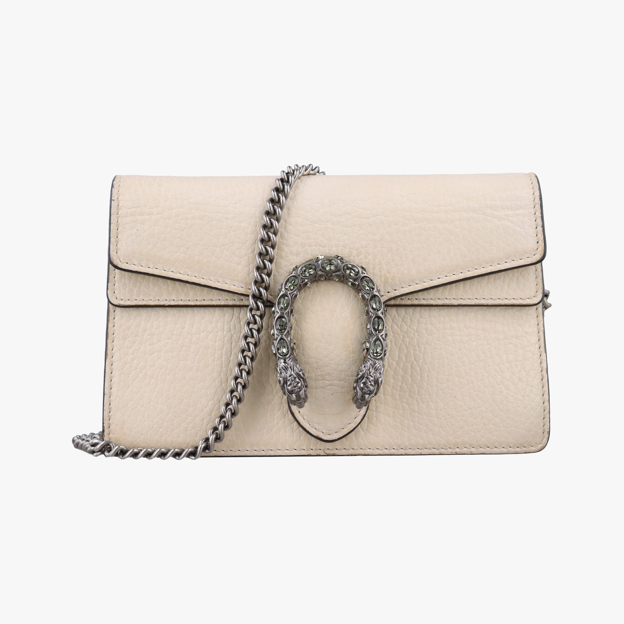 Pre-owned Gucci Dionysus White Leather 476432 shoulderbag | stylenewstar