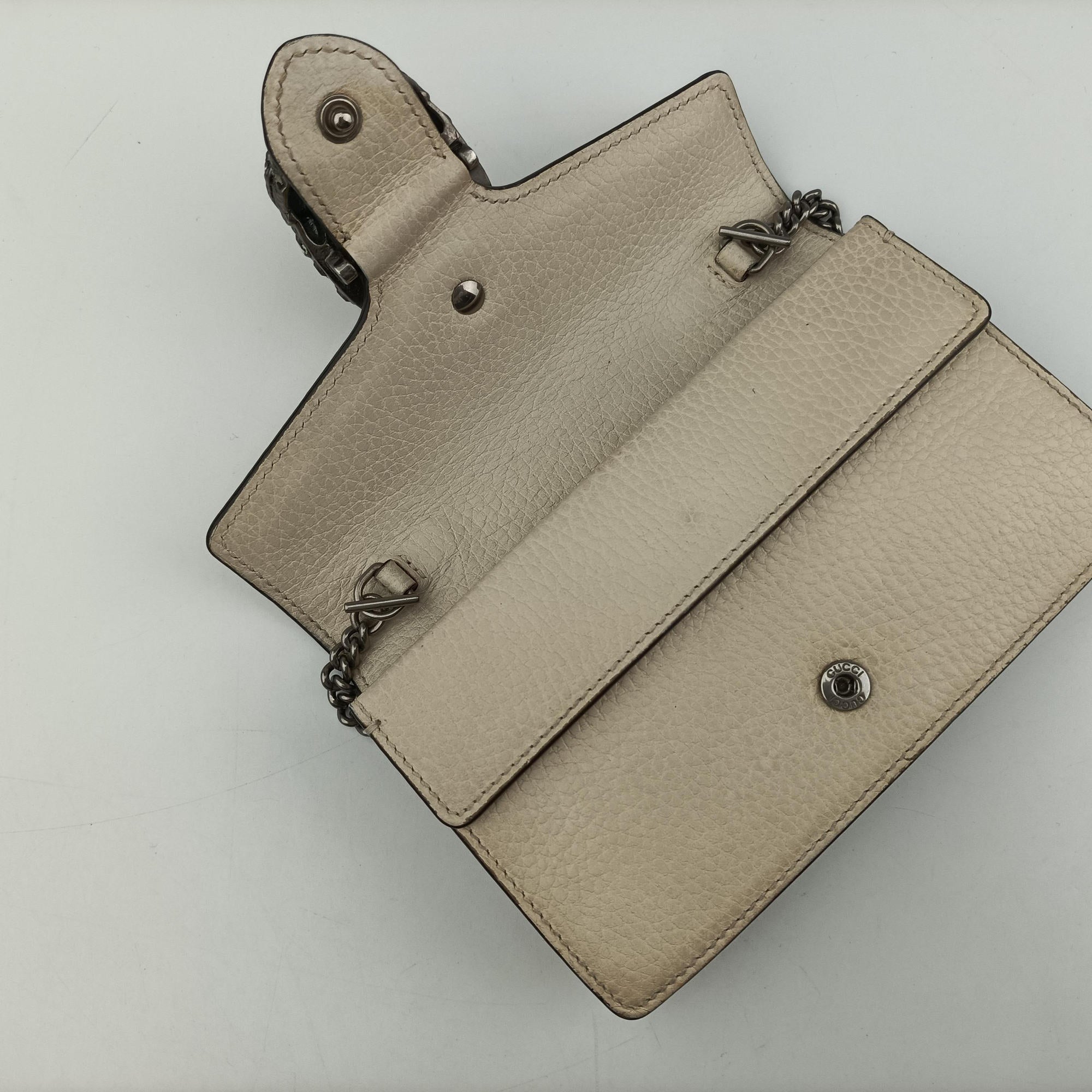 Pre-owned Gucci Dionysus White Leather 476432 shoulderbag | stylenewstar