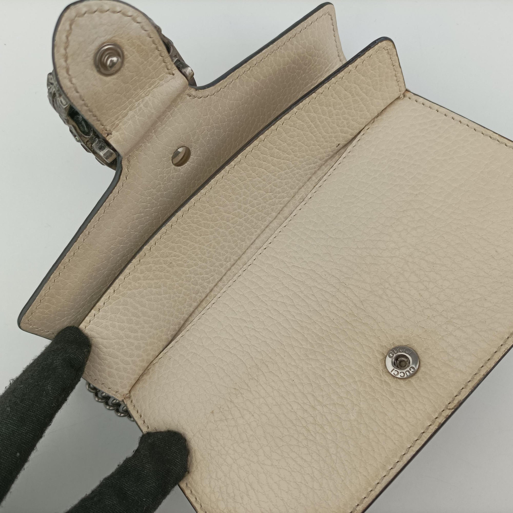 Pre-owned Gucci Dionysus White Leather 476432 shoulderbag | stylenewstar