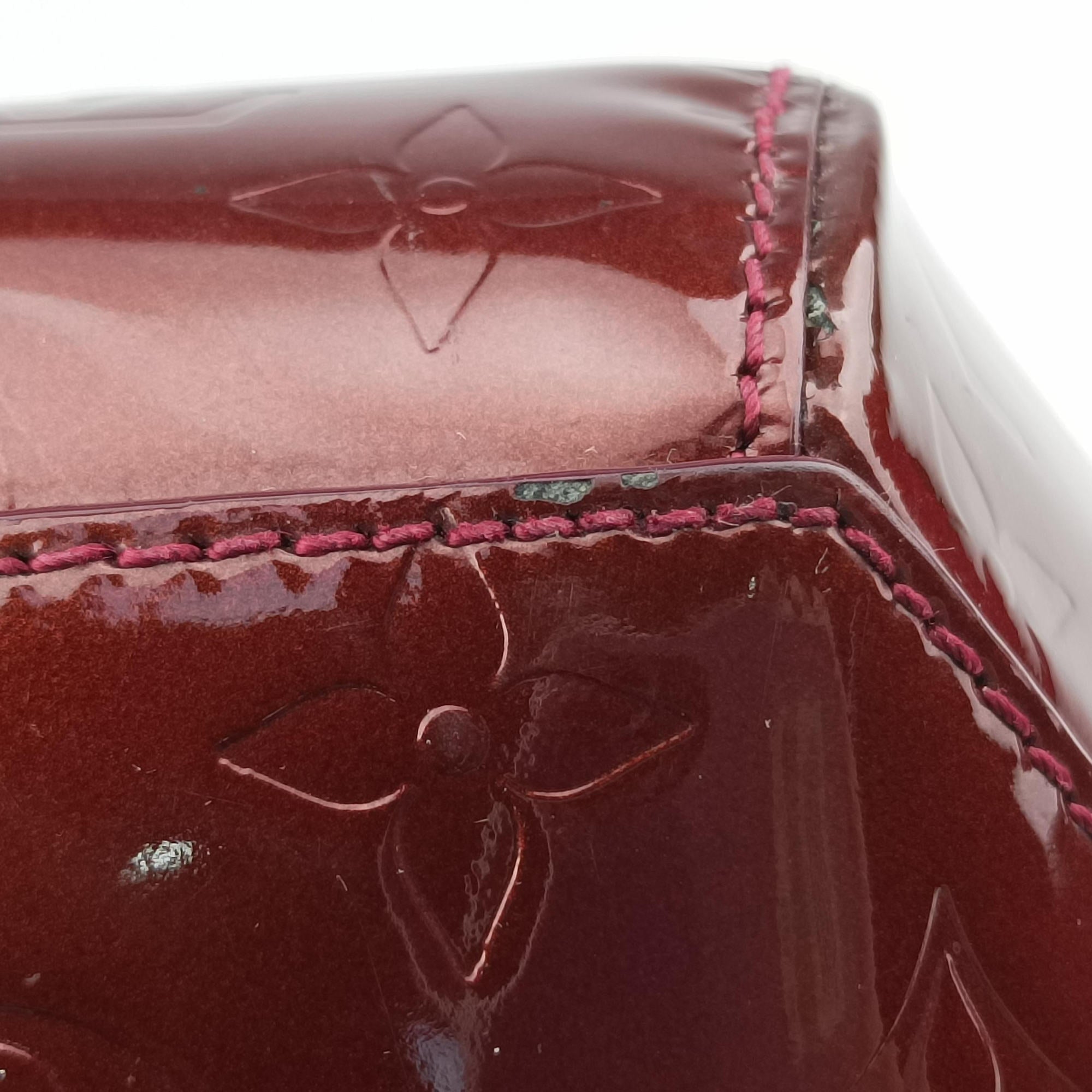 Pre-owned Louis Vuitton Sherwood PM Amarante Vernis M91488 handbag | stylenewstar