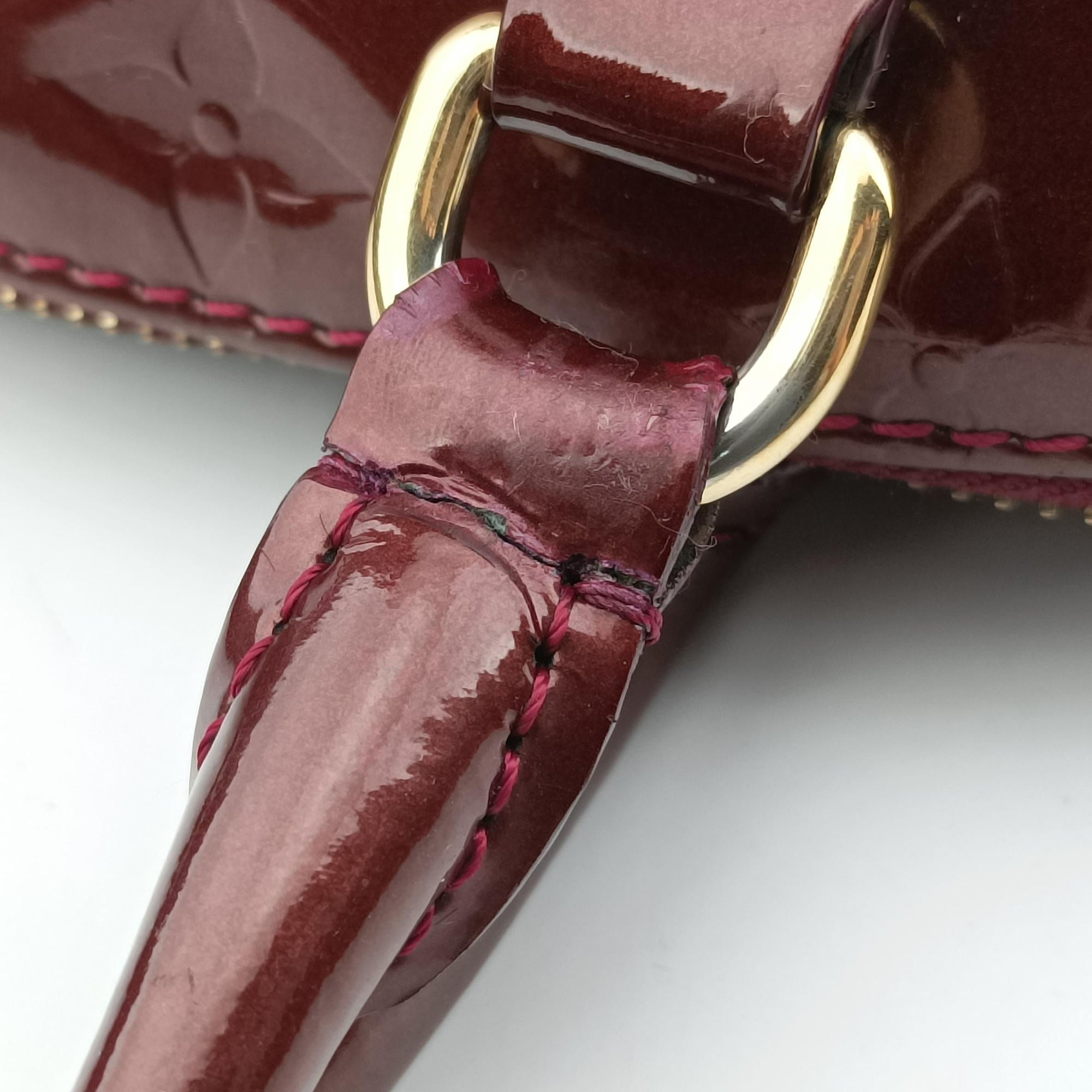 Pre-owned Louis Vuitton Sherwood PM Amarante Vernis M91488 handbag | stylenewstar